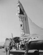 Asisbiz 44 8811 B 17G Fortress 8AF 398BG600BS N8C battle damaged Halberstadt 8th Apr 1945 FRE1696