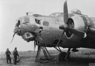 Asisbiz Boeing B 17G Fortress 8AF 398BG600BS N8V damaged nose FRE8046
