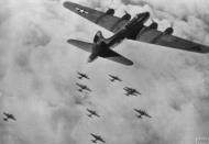 Asisbiz Boeing B 17G Fortresses 8AF 457BG over the marshalling yards at Salzwedel Germany 22nd Feb 1945 FRE1890