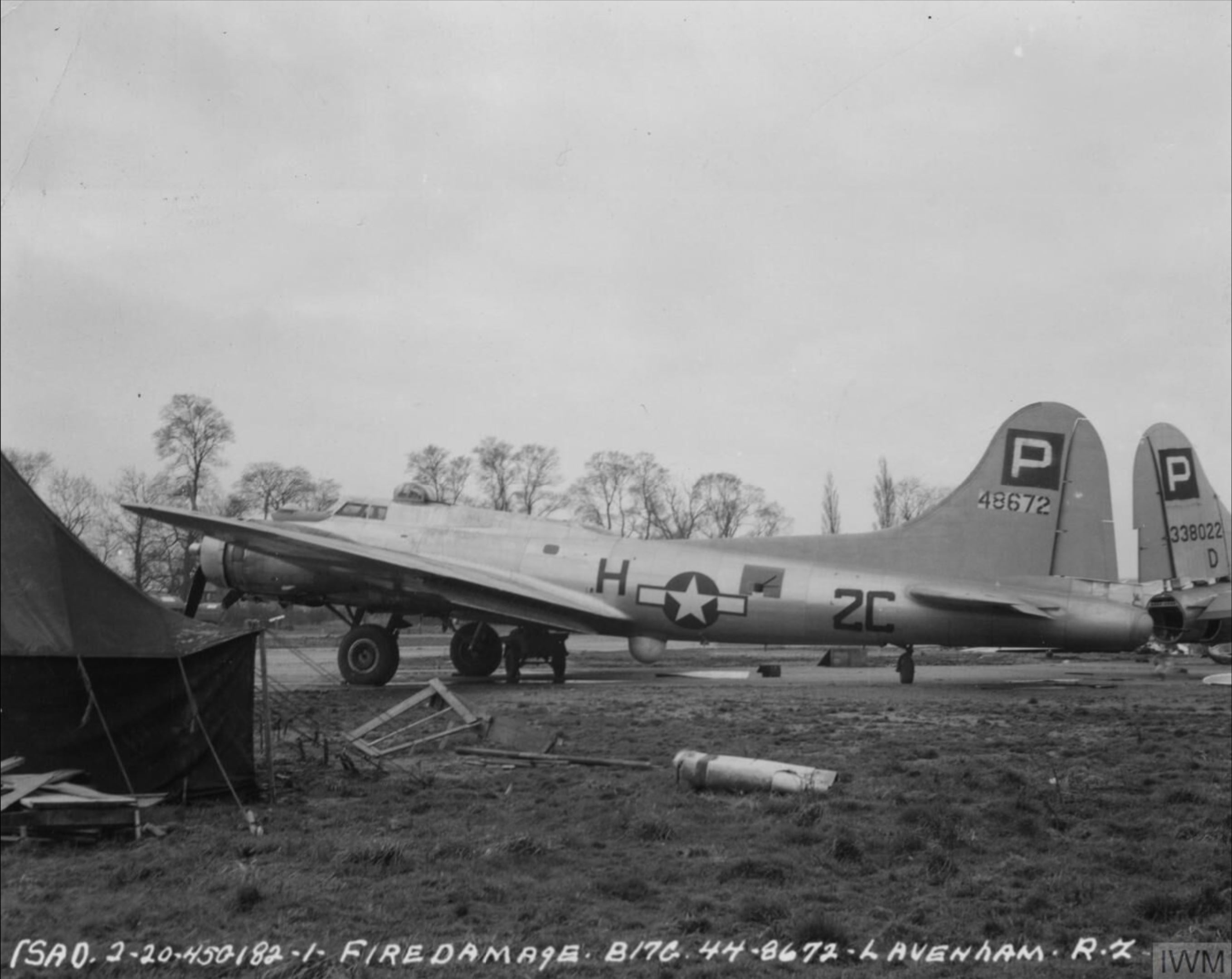 43-38022 B-17G Fortress 8AF 487BG836BS 2GD with 2CH at Lavenham 20th Feb 1945 FRE8549