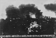 Asisbiz 42 97997 B-17G Fortress 8AF 487BG838BS 2CJ Honorable Patches battle damage 25th Jan 1944 1KIA FRE8518