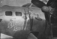 Asisbiz 44 6307 B-17G Fortress 8AF 487BG837BS 4FK Blonde Bomber at Lavenham nose art left side FRE8513
