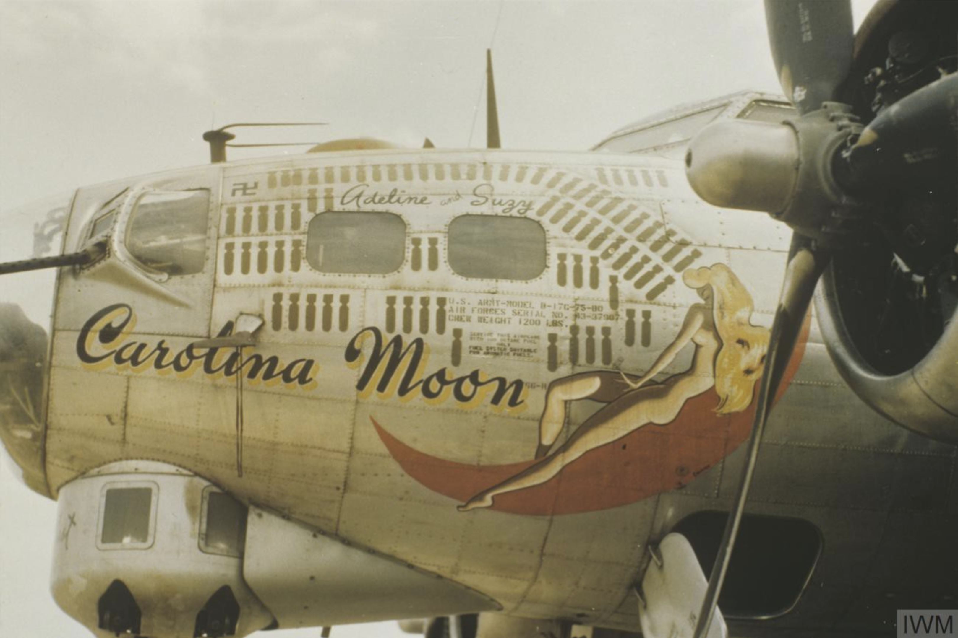 43-37907 B-17G Fortress 8AF 490BG851BS nose art with 78 missions FRE6798