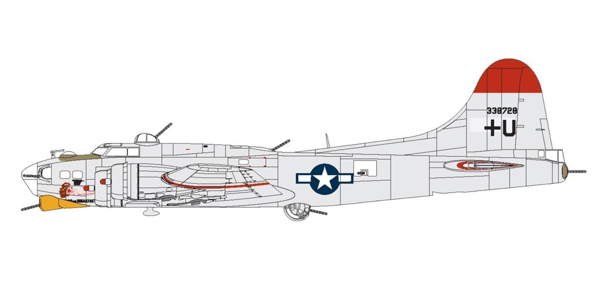 43-38728 B-17G Fortress 8AF 490BG851BS U Eye Airfield Suffolk England 1945 0A