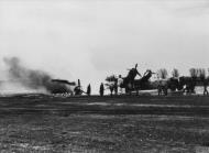 Asisbiz 42 31513 B 17G Fortress 8AF 91BG323BS ORS caught fire during a training flight 24th Feb 1944 FRE3636