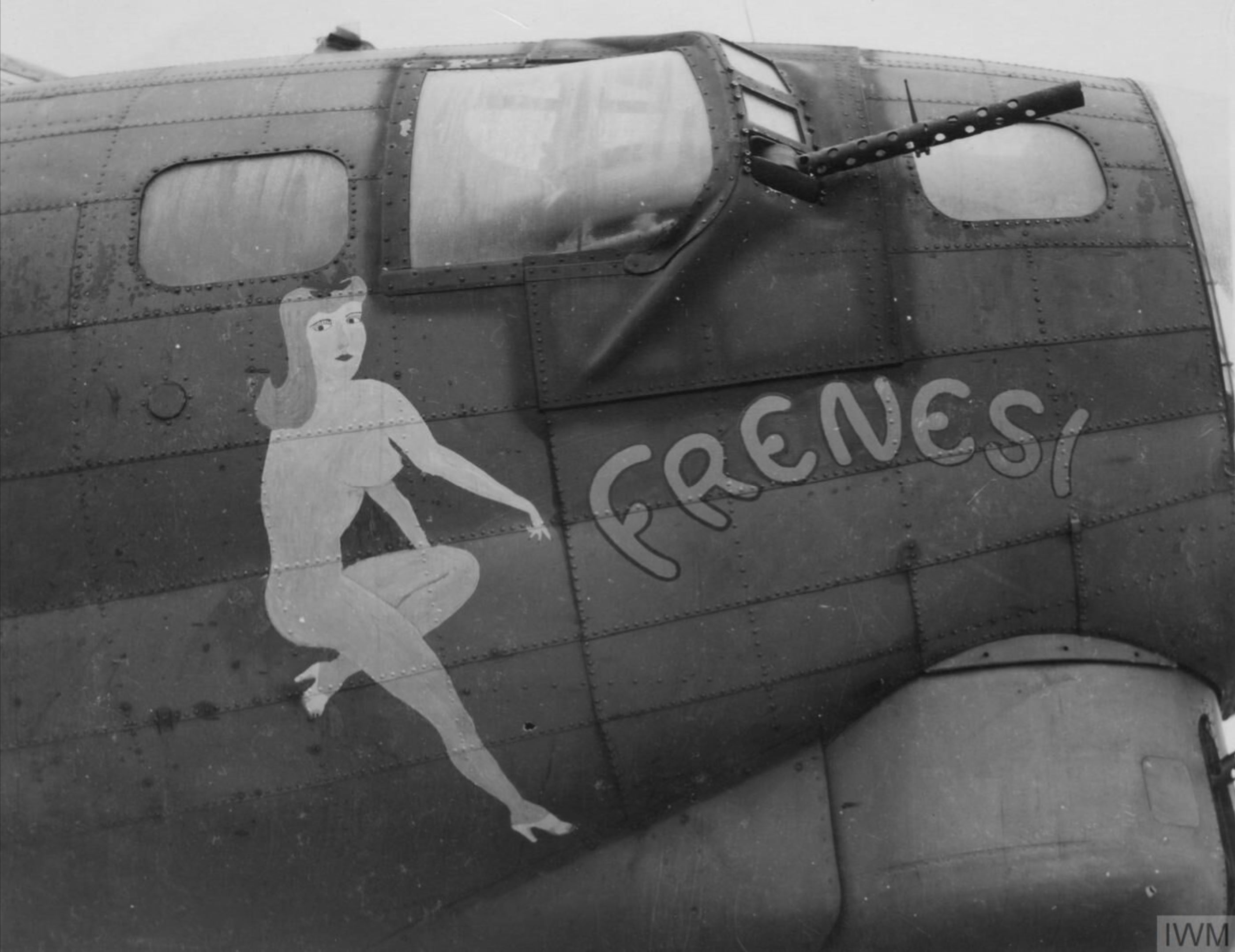42-39775 B-17G Fortress 8AF 94BG333BS TSK Frenesi nose art right side FRE3833