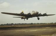Asisbiz Boeing B 17F Fortress takes off from Mount Farm April 1945 FRE5831