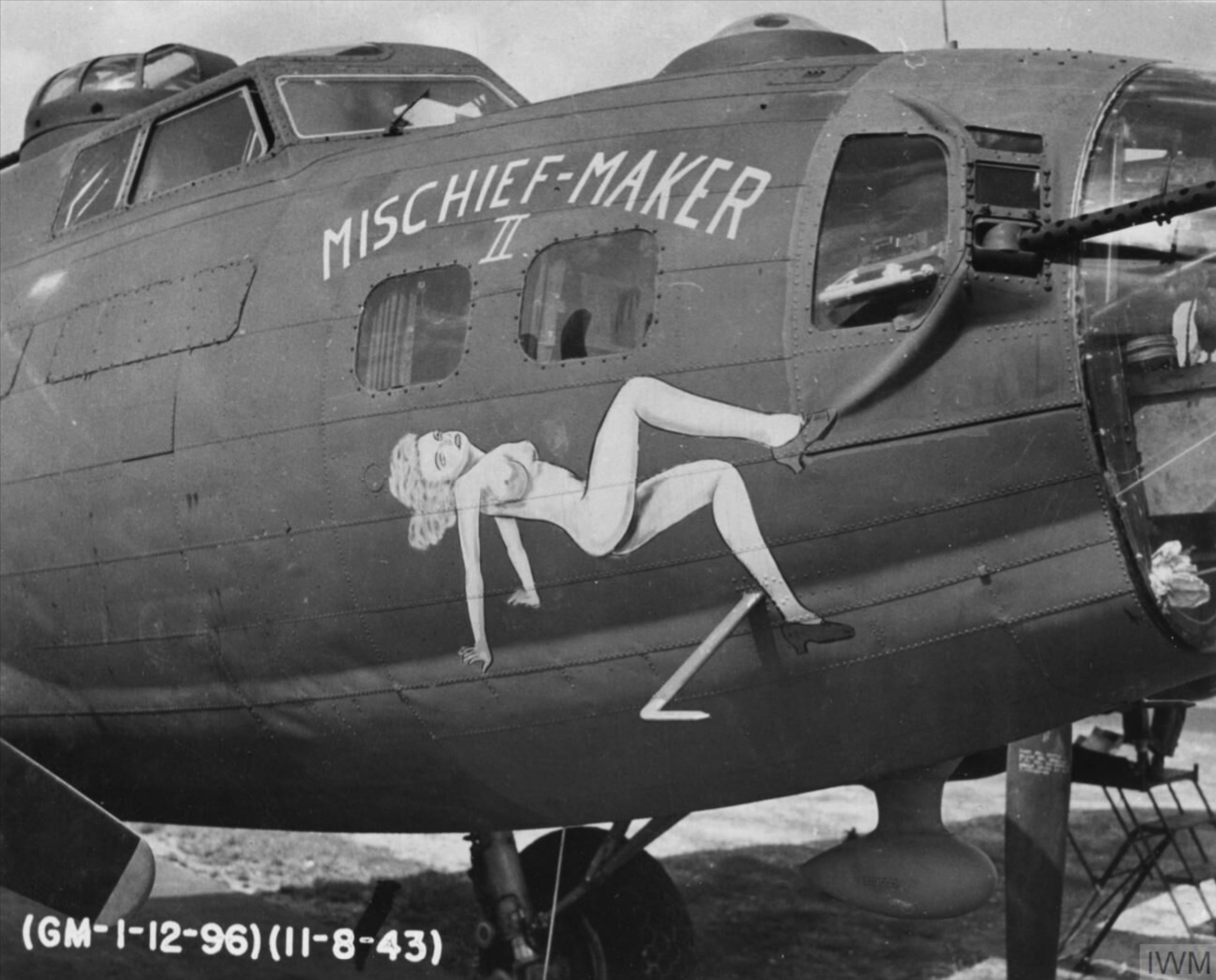 42-30412 B-17F Fortress 8AF 96BG339BS QJB Mischief Maker II at Snetterton 11th Aug 1943 FRE4014