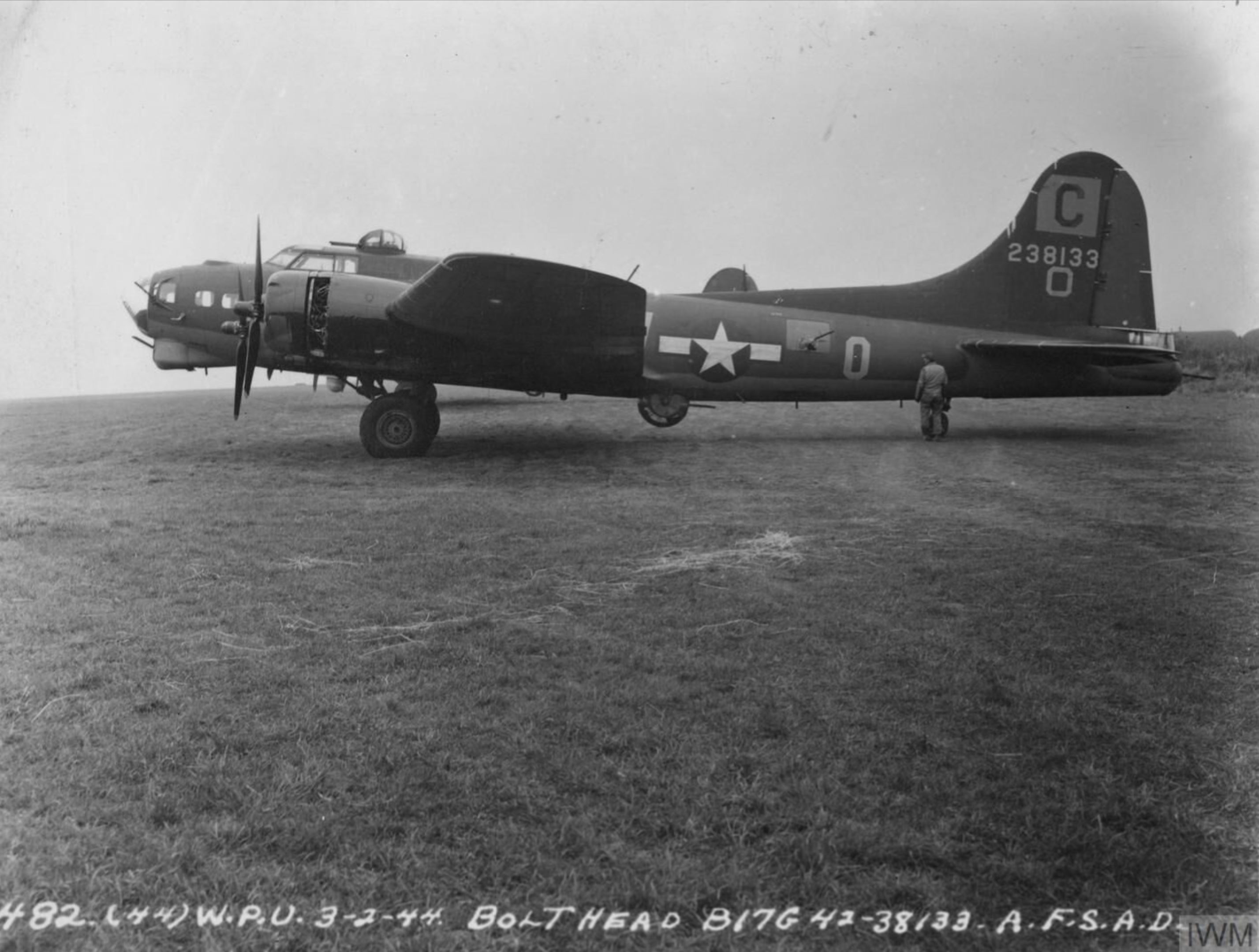 42-38133 B-17G Fortress 8AF 96BG337BS AWO Reluctant Dragon at Bolt Head 2nd Mar 1944 FRE3979
