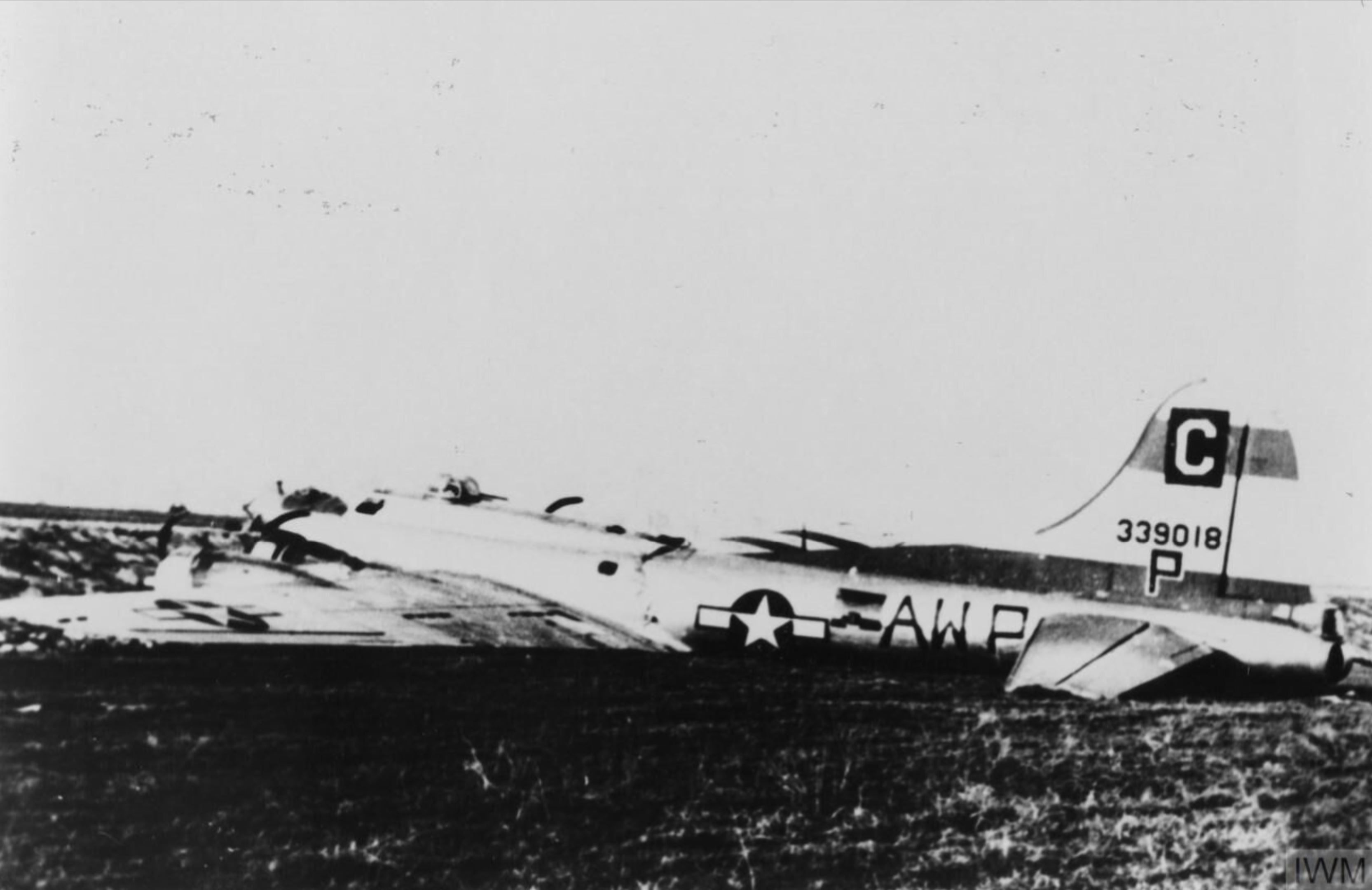 43-39018 B-17G Fortress 8AF 96BG337BS AWP Dinah Mite belly landed at Diepoldsau Switzerland 25th Feb 1945 01