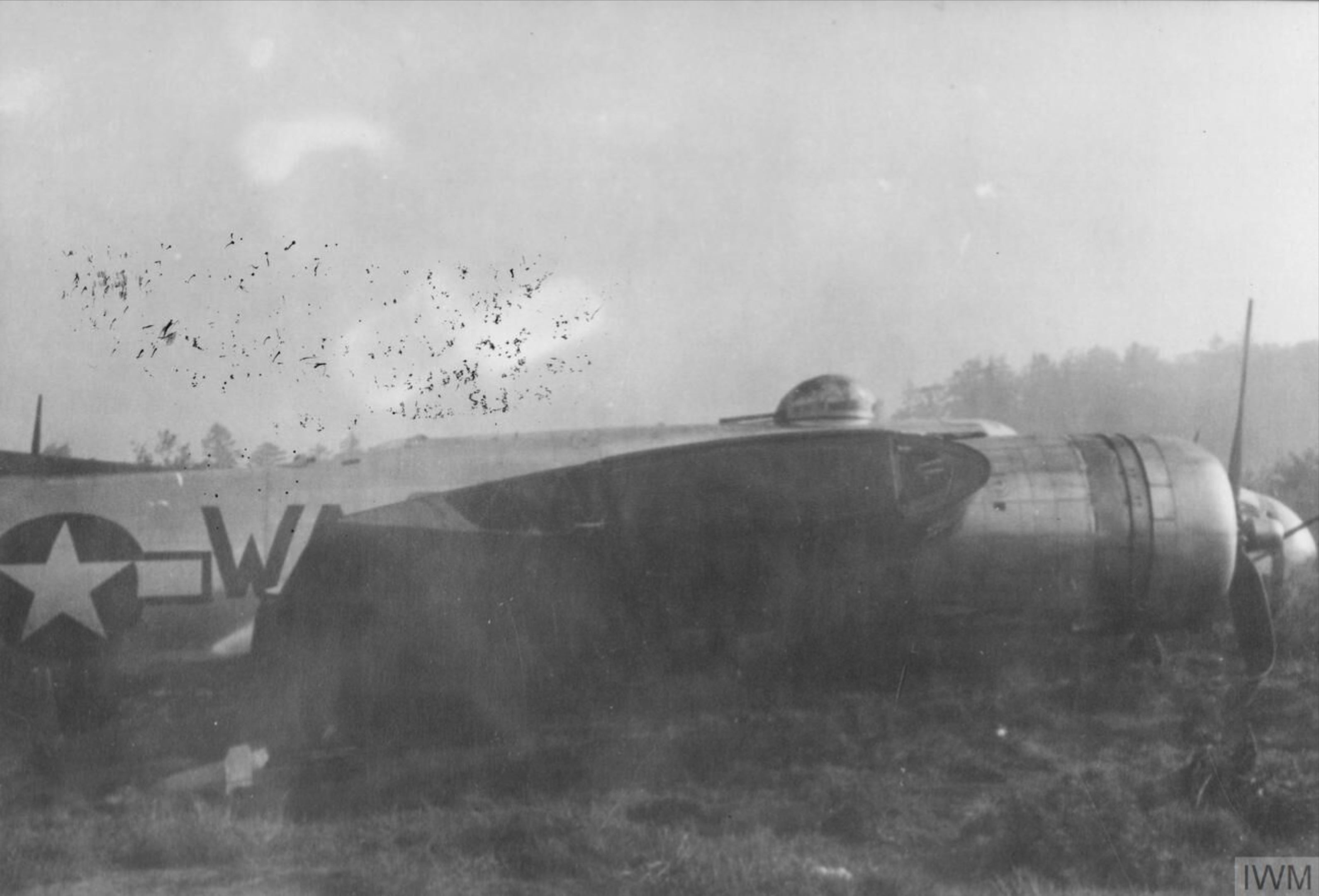 Boeing B-17 Fortress 8AF 96BG337BS AW that has belly landed FRE3952