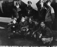 Asisbiz Aircrew USAAF 8AF 96BG Col Archie G Old with Major Kenny and crew beside their B 17 Fortress FRE4026