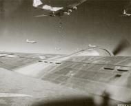 Asisbiz 44 6181 B 17G Fortress 15AF 97BG341BS drop their payloads on Lechfeld airdrome 12th Sep 1944 01