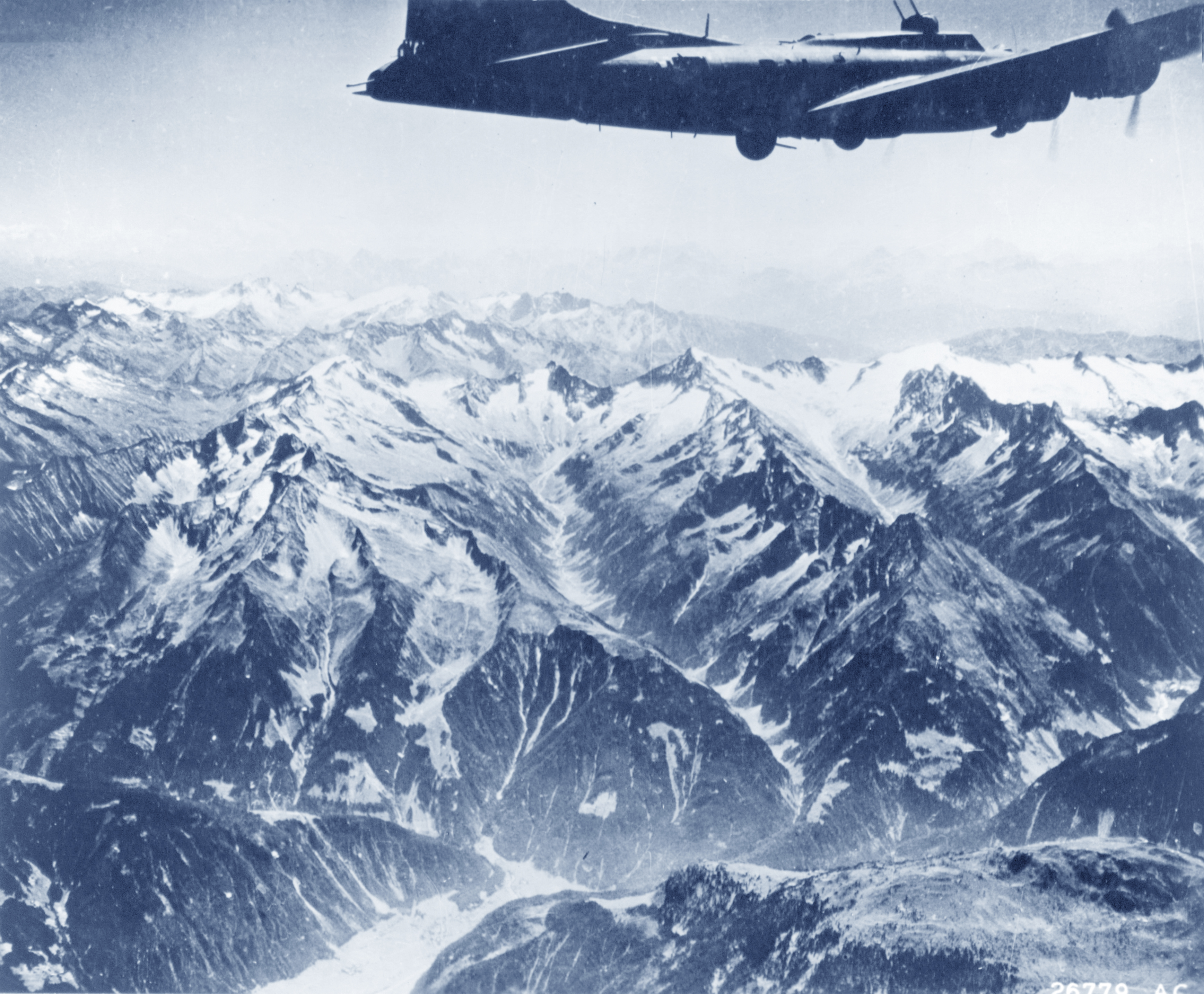Boeing B-17G Fortress over Mayrhofen Zillertal Austria 1944 NA521