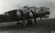 Asisbiz Boeing B 17G Fortress with a feathered prop forced landed at 365FG's base FRE12056