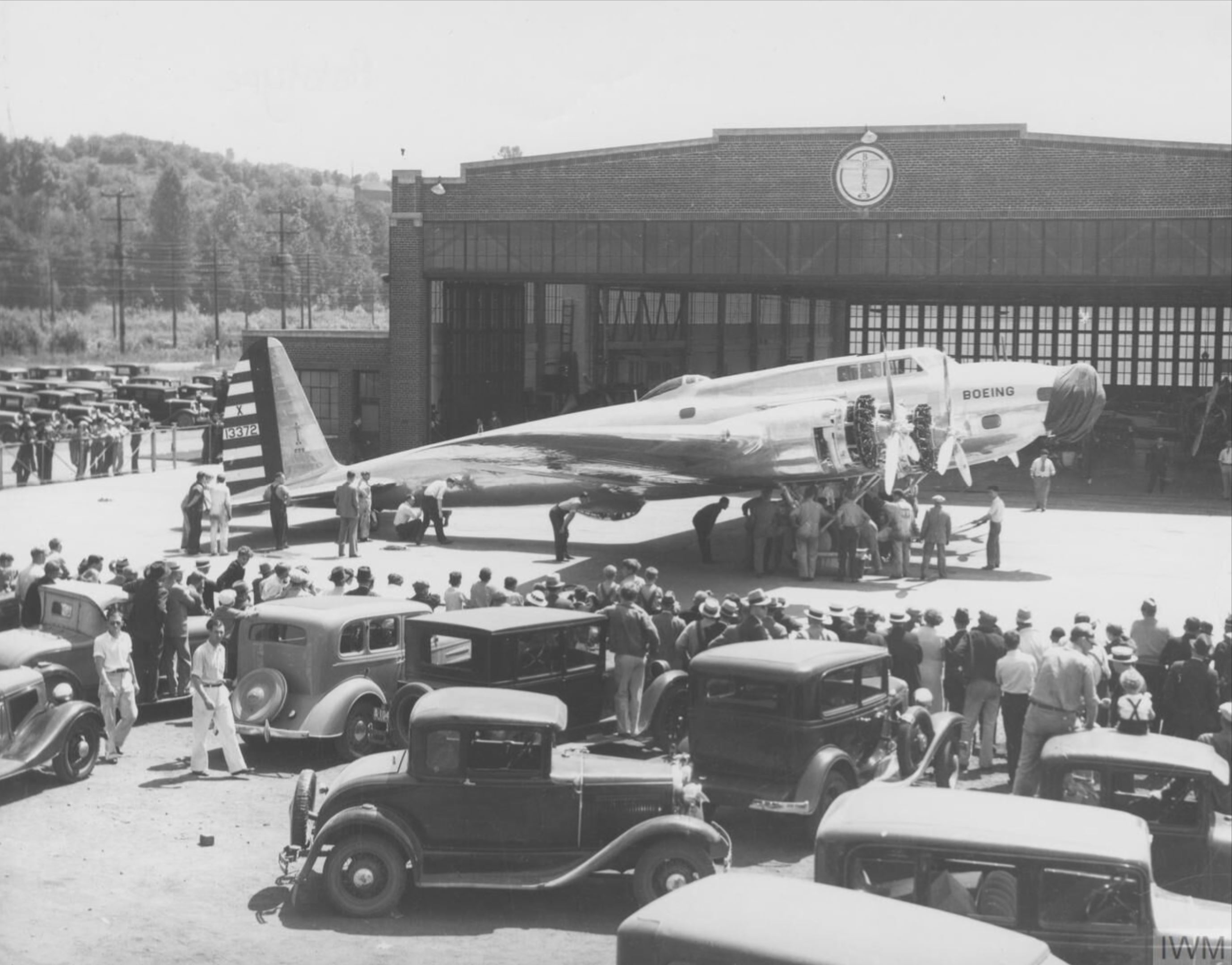 Boeing B-17 Flying Fortress serial number X 13322 at its unveiling Boeing FRE10925