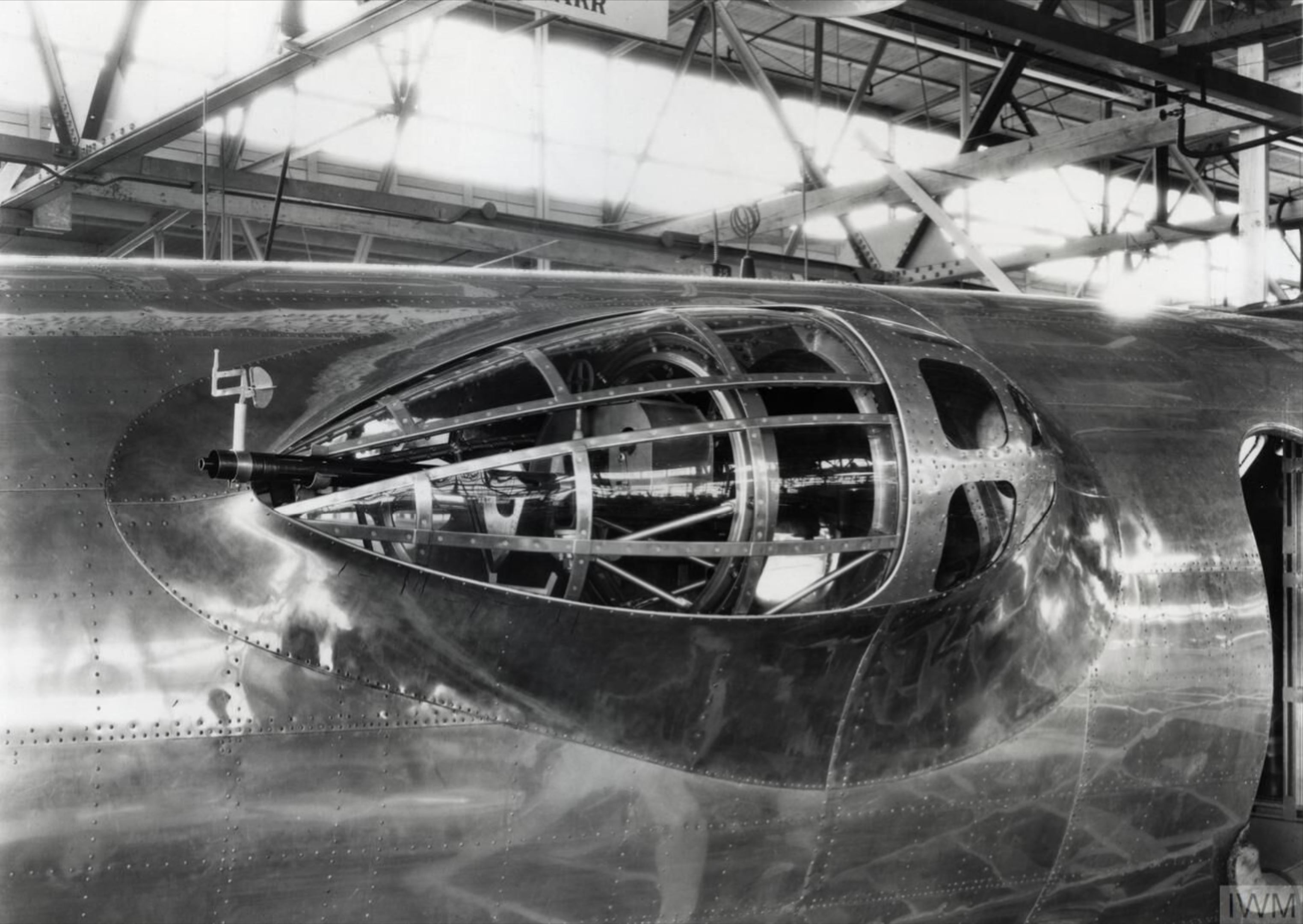 Boeing B-17 Fortress waist gun position on an early Boeing B-17 FRE14456