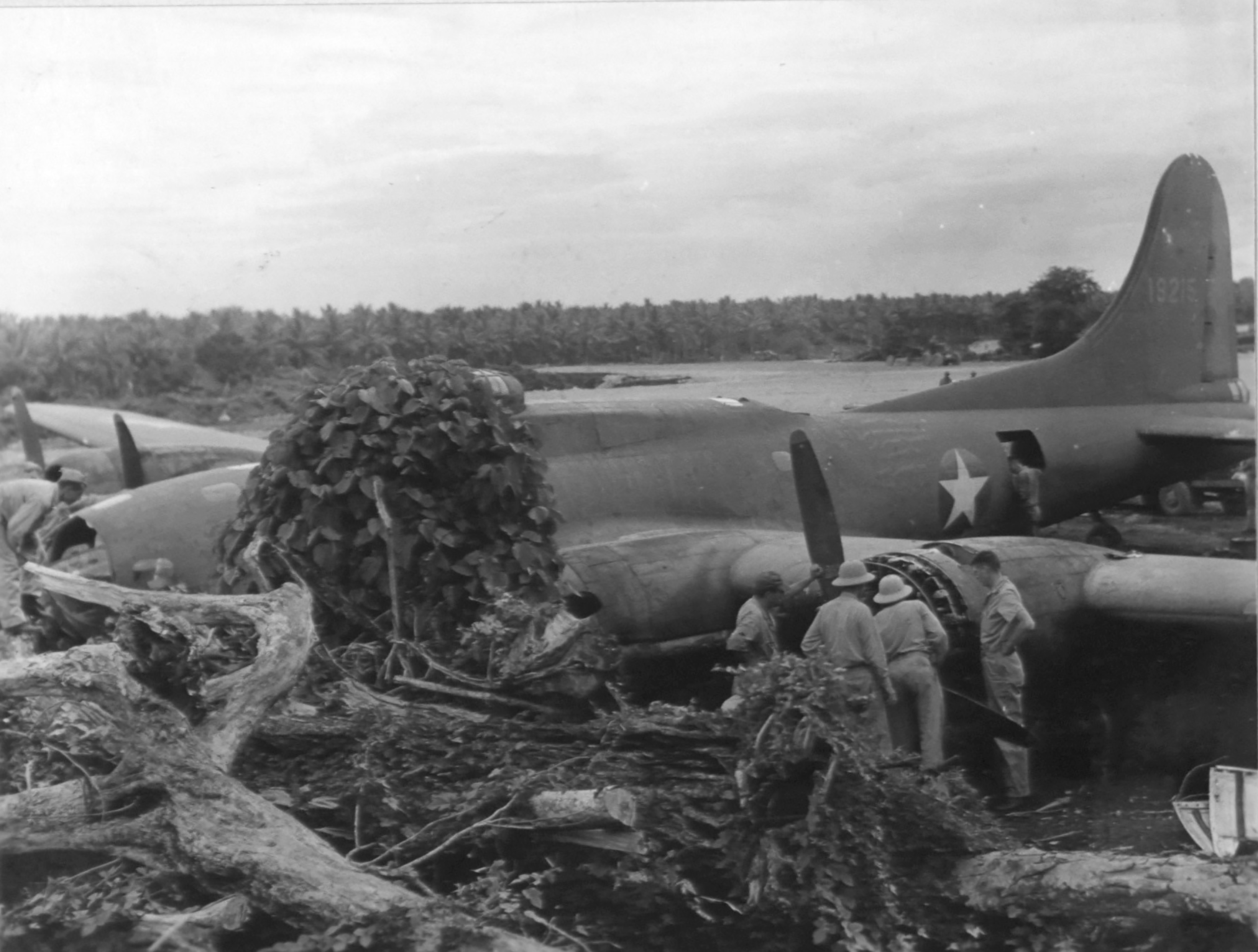 41-9215 B-17E Fortress 13AF Galloping Gus w off after landing mishap 15th June 1944 NA235