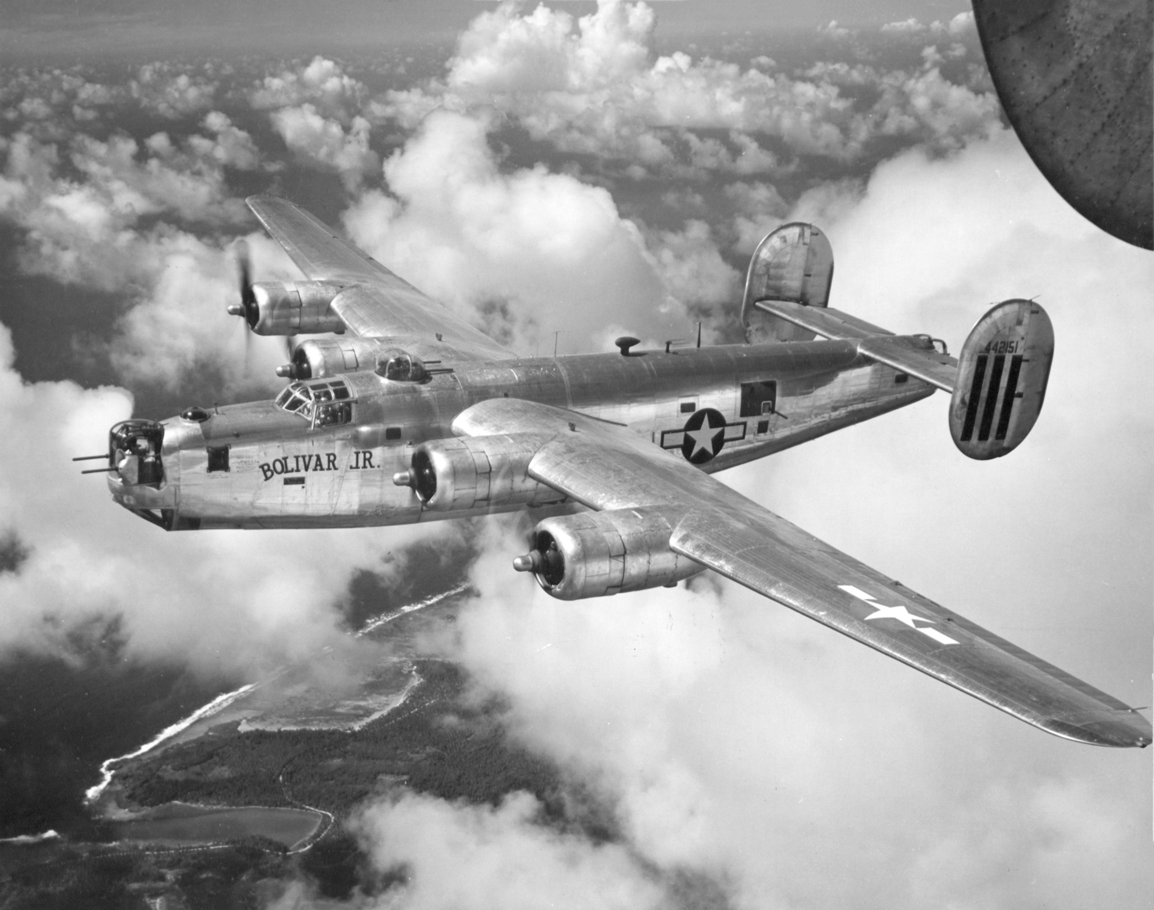 44-42151 B-24M Liberator 7AF 11BG431BS Bolivar Jr en route Harmon Field Guam Marianas Islands 6th Jun 1945 NA657