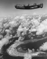 Asisbiz 42-73029 B 25J Liberator 7AF 11BG43BS over Kwajalein Marshall Isls June 1944 AA63766