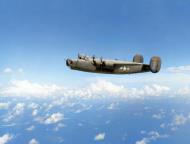 Asisbiz 42-73029 B 25J Liberator 7AF 11BG43BS over Kwajalein Marshall Isls June 1944 NA308