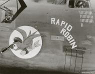 Asisbiz 42-73287 B-24J Liberator 7AF 11BG431BS Rapid Robin nose art left side Central Pacific 1943 45 01