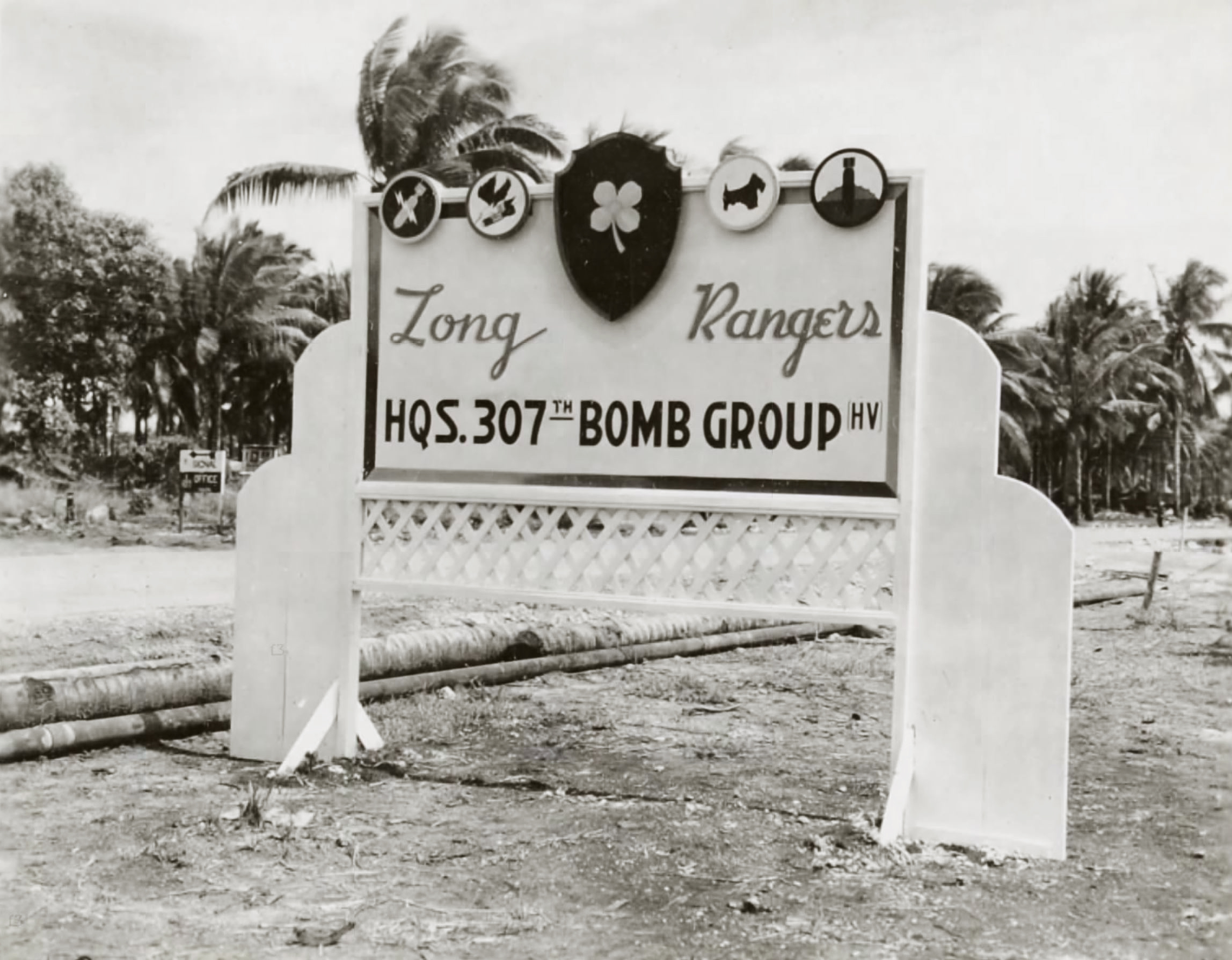 307th Bombardment Group sign post