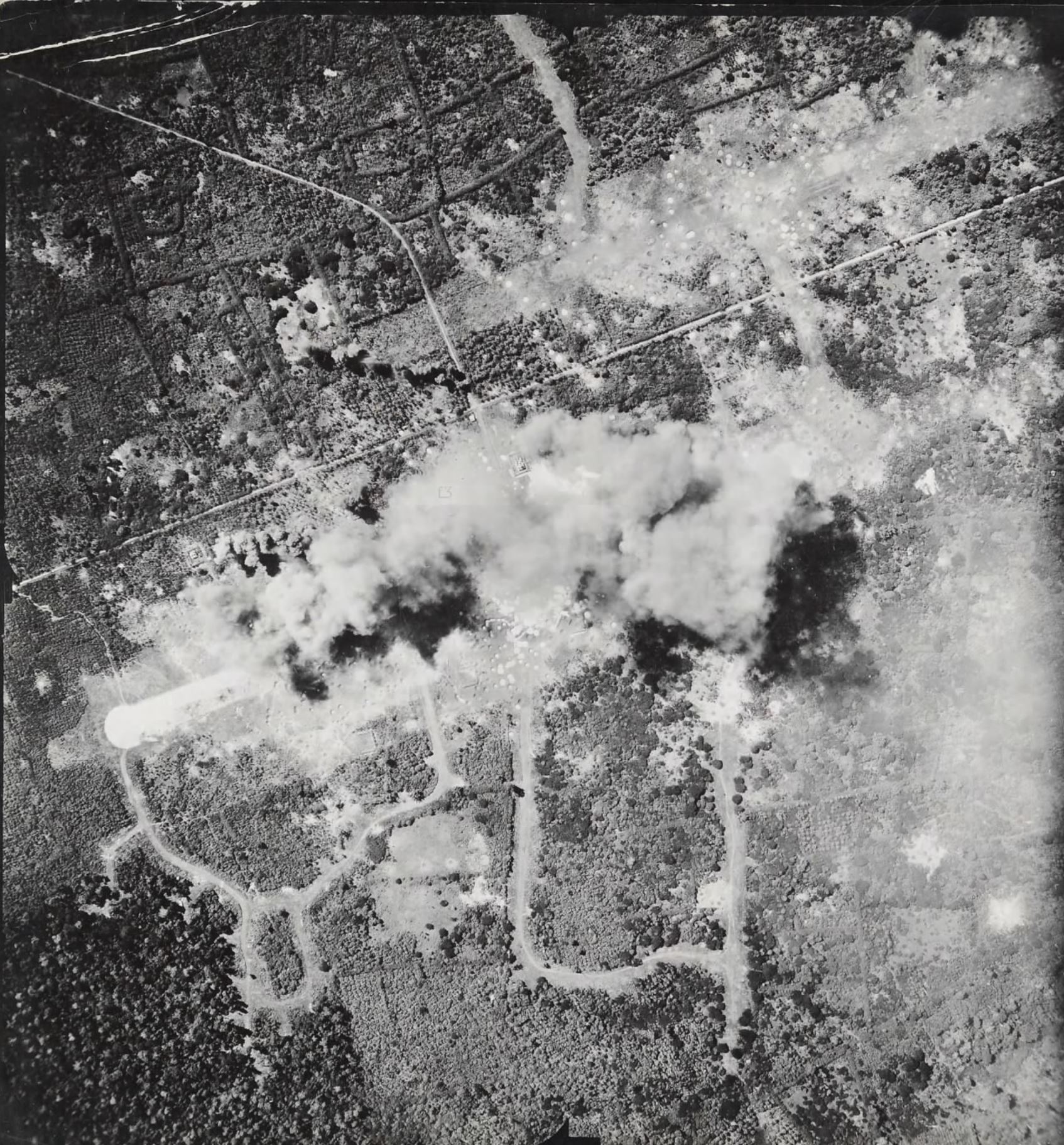 Target 13AF 307BG B-24 Liberators bomb Puerto Princesa airfield Palawan Is Philippines 02