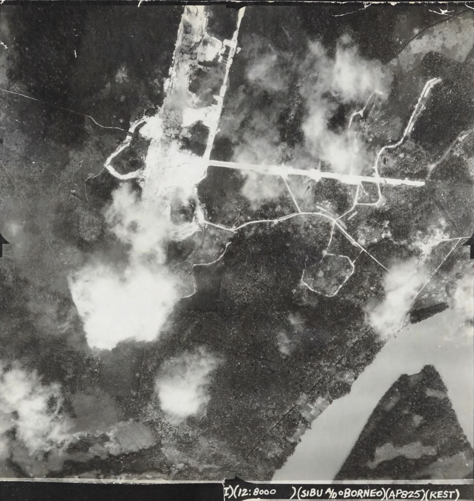 Target 13AF 307BG B-24 Liberators bomb Sibu airfield Borneo 02
