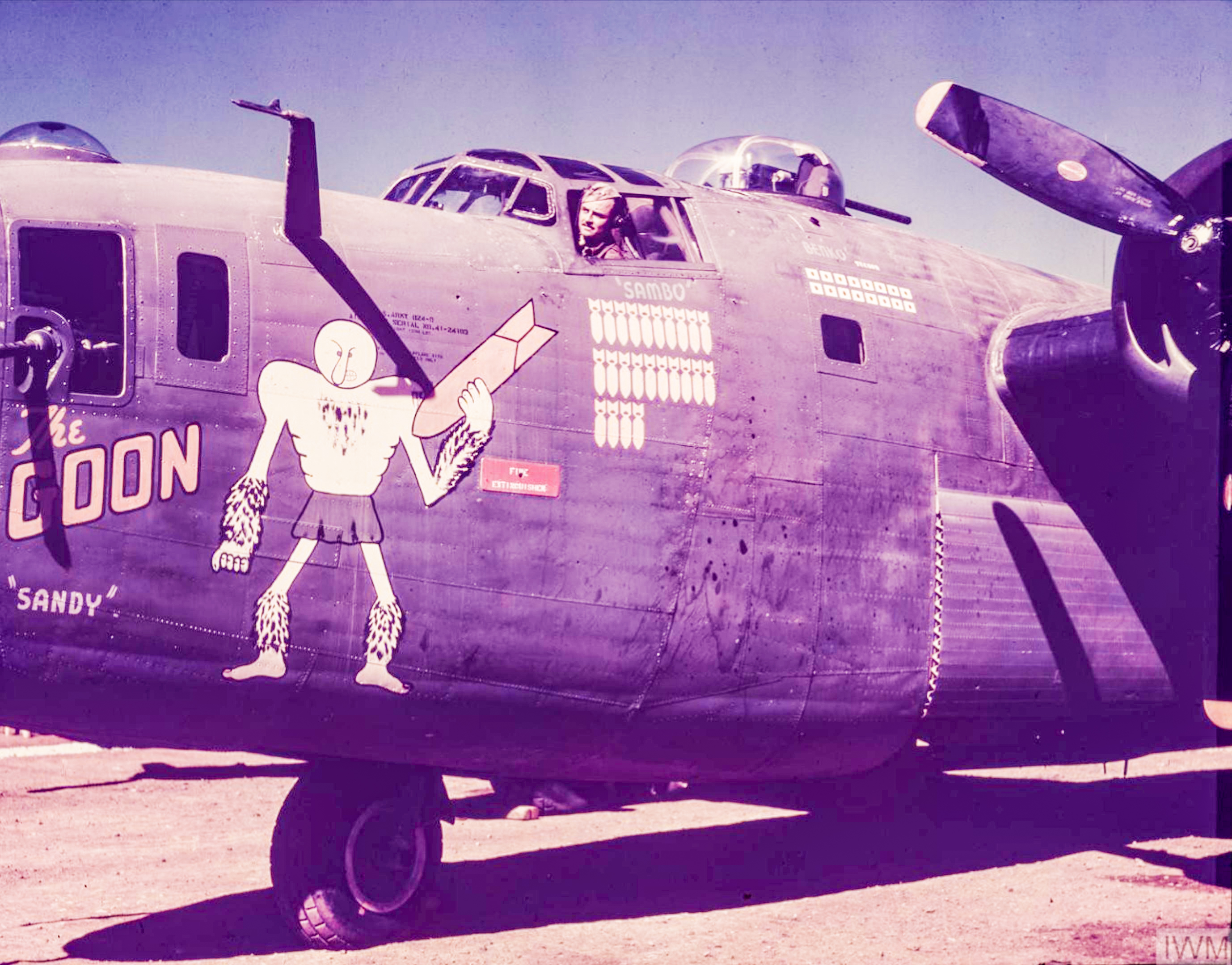 41-24183 B-24D Liberator 14AF 308BG374BS The Goon with crew nose art left side Chengkung China 8th Aug 1944 02