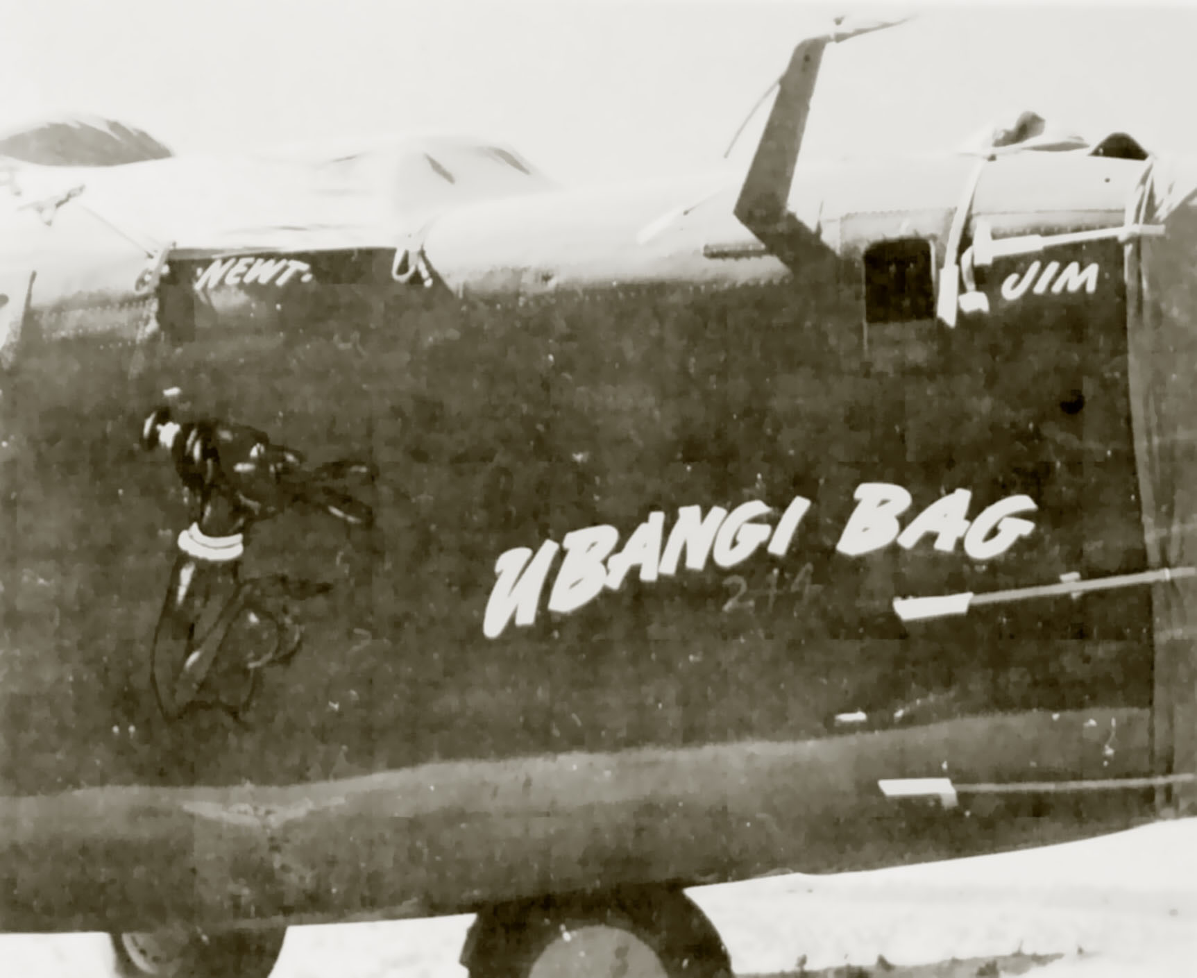 41-24194 B-24D Liberator 14AF 308BG374BS Ubangi Bag nose art right side China 01