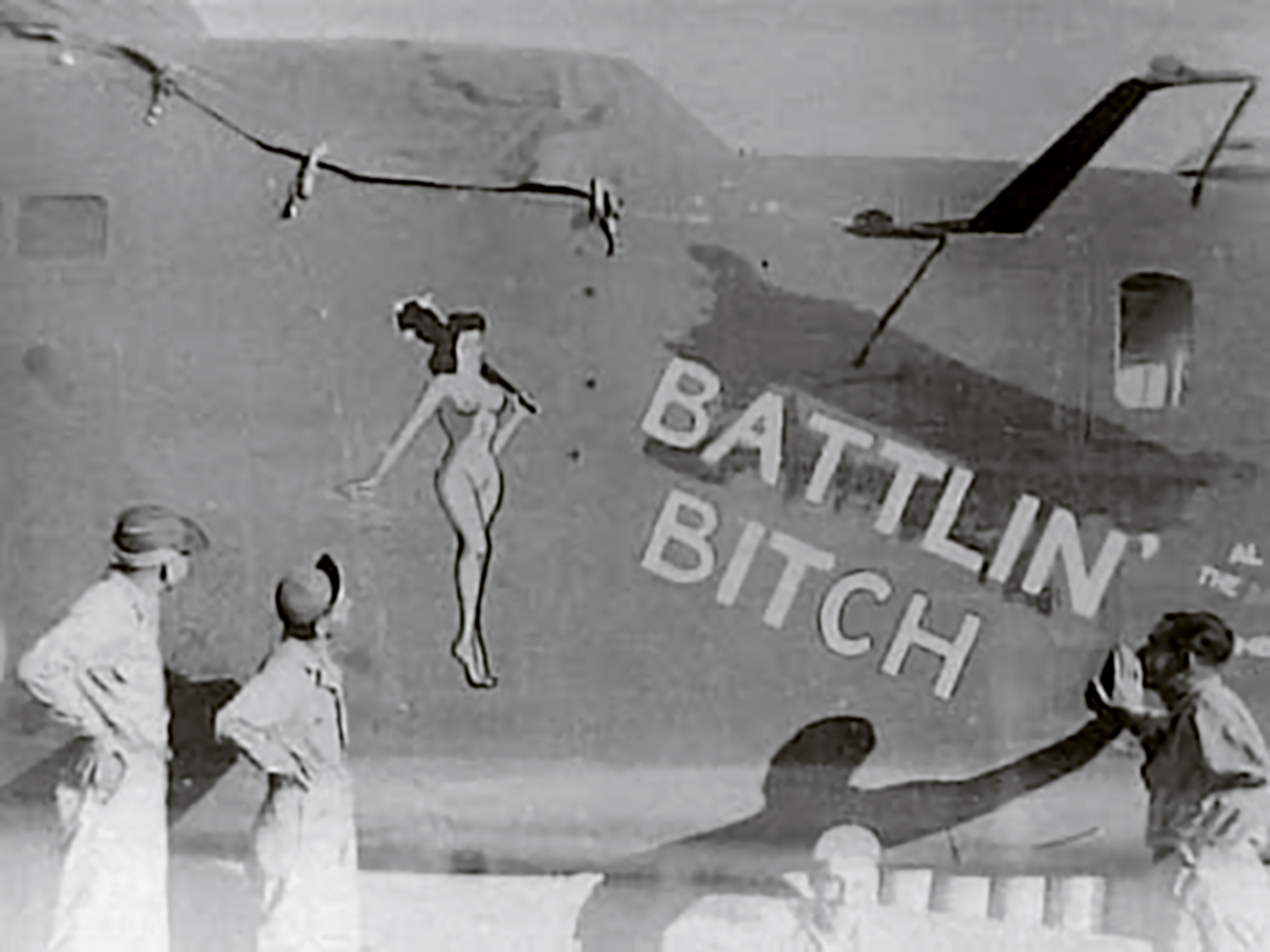41-24237 B-24D Liberator 14AF 308BG375BS Battlin' Bitch nose art right side CBI 01