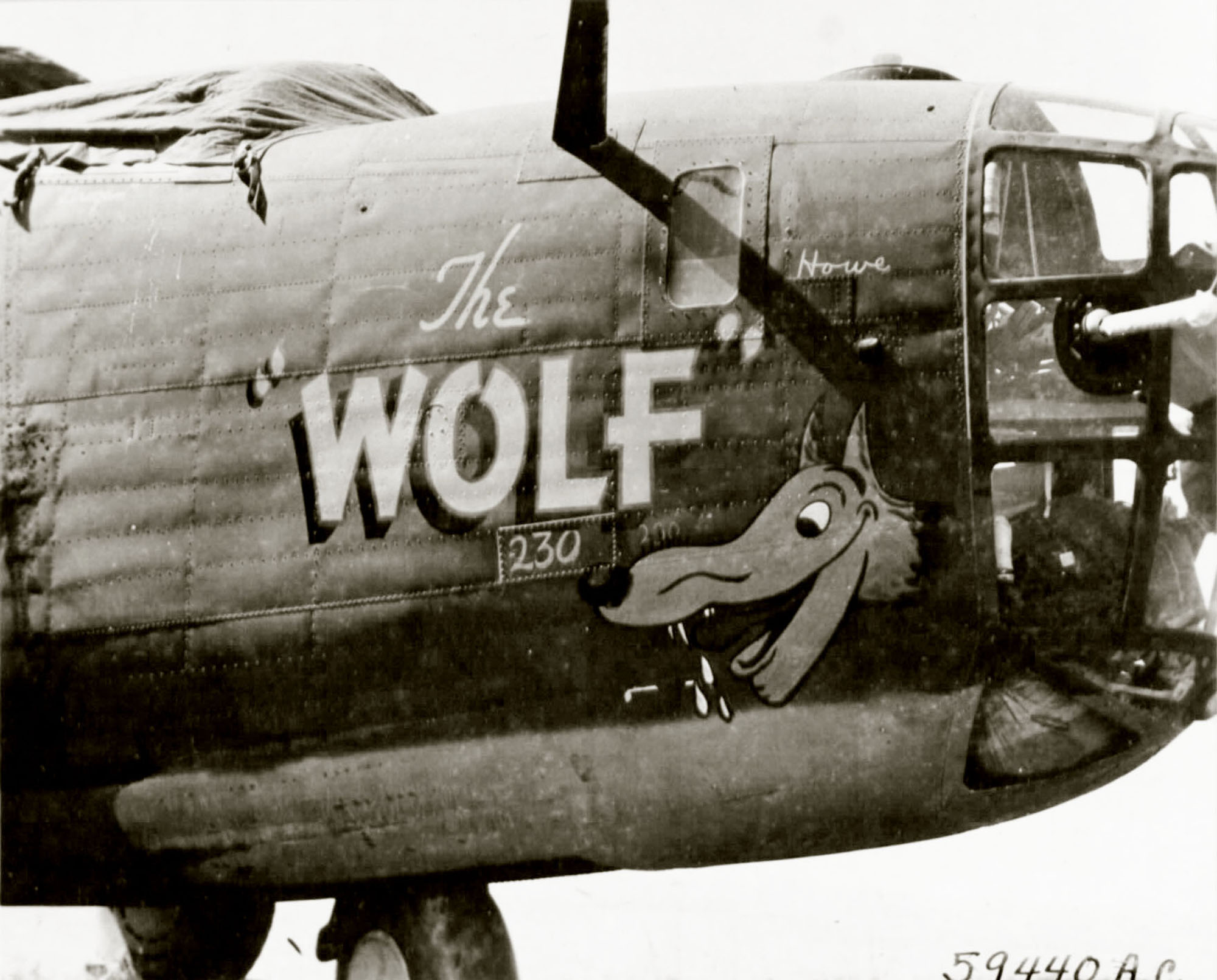 41-24266 B-24D Liberator 14AF 308BG374BS The Wolf nose art right side China 01