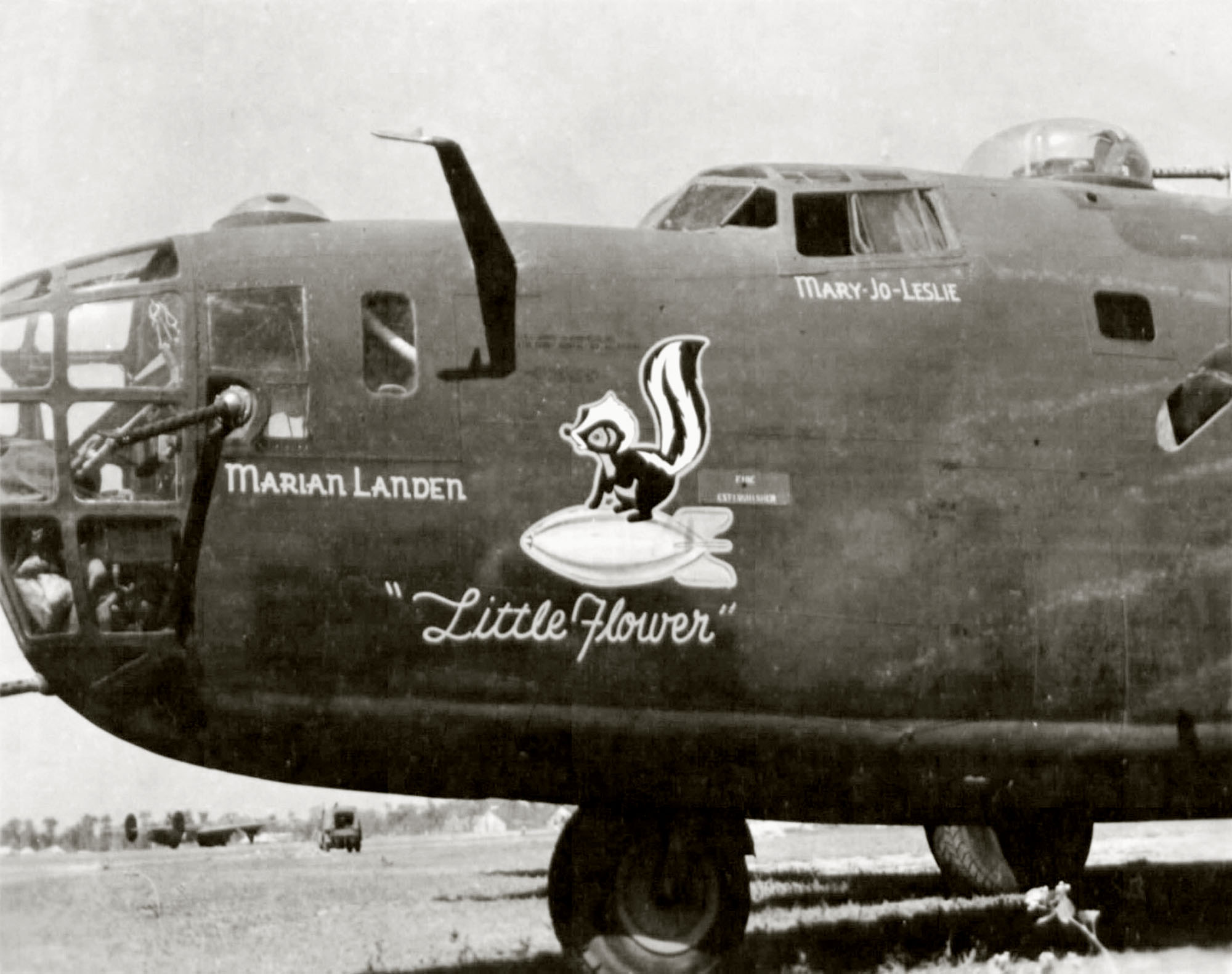 41-24288 B-24D Liberator 14AF 308BG375BS Little Flower nose art left side China 01