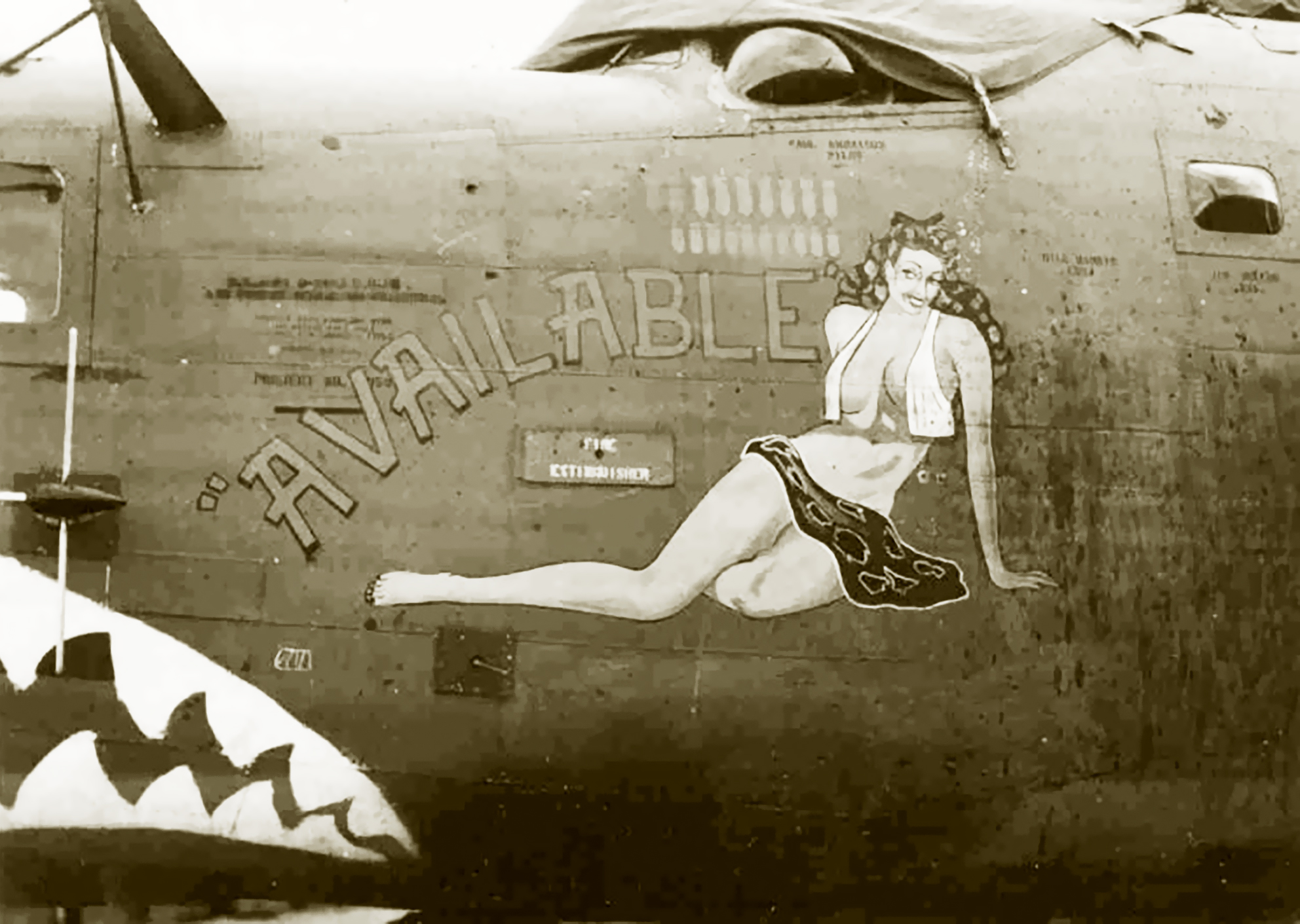 42-100269 B-24J Liberator 14AF 308BG375BS Available nose art left side China 01
