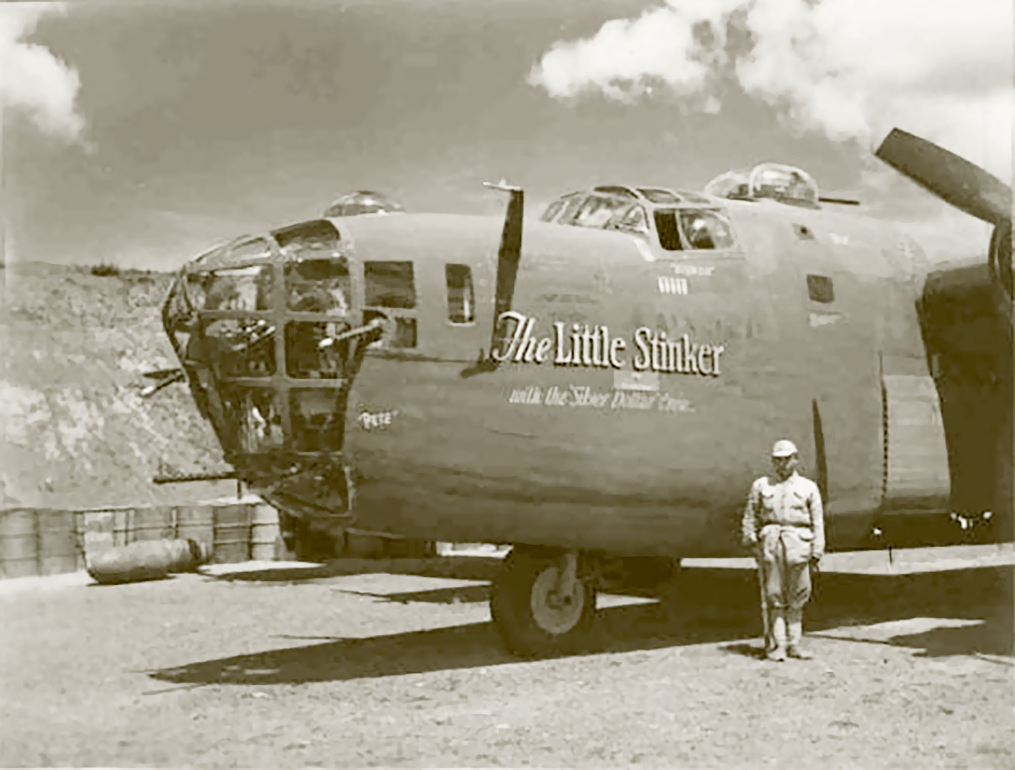 42-40413 B-24D Liberator 14AF 308BG375BS The Little Stinker nose art left side China 01