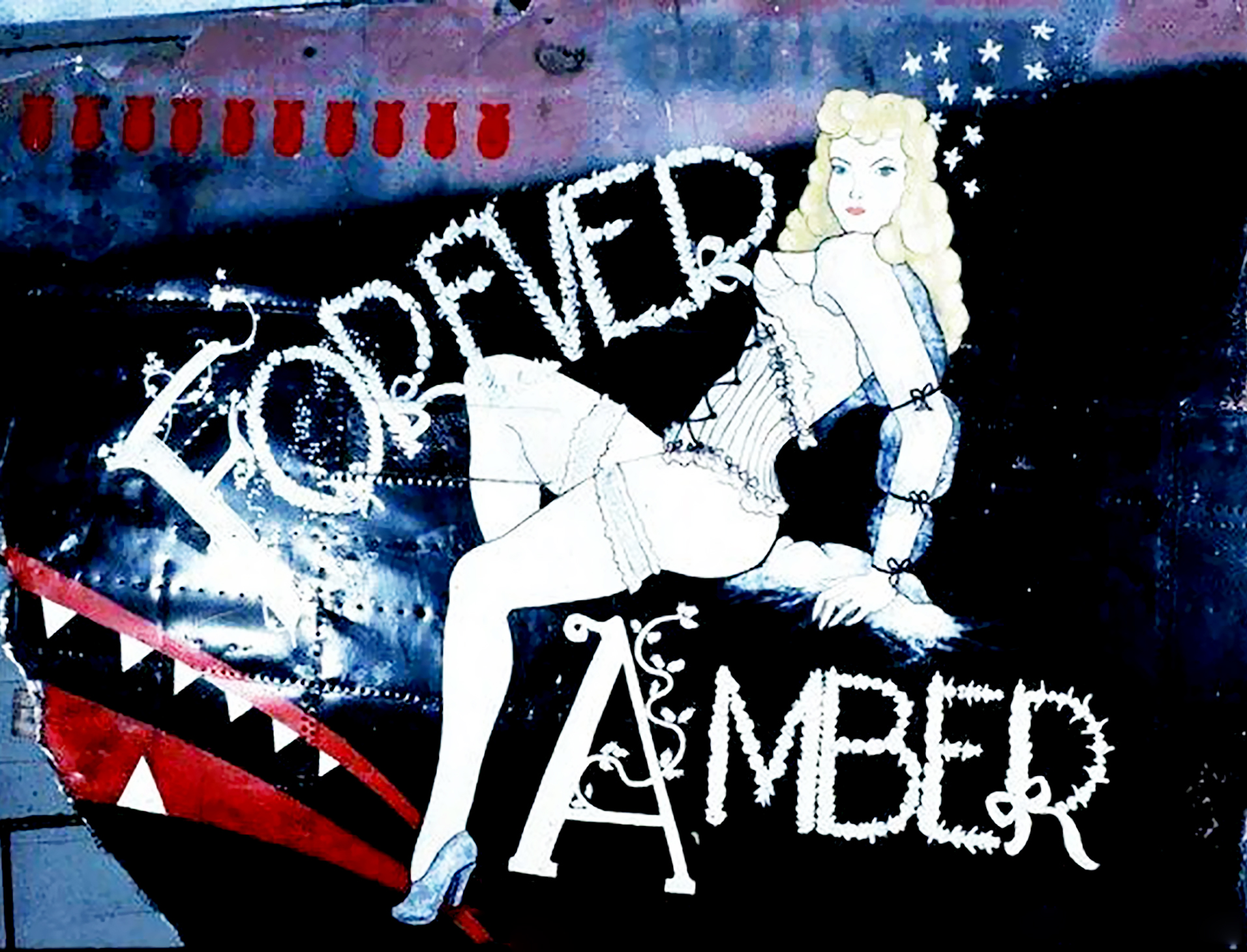 42-73188 B-24J Liberator 14AF 308BG374BS Forever Amber nose art left side China 01