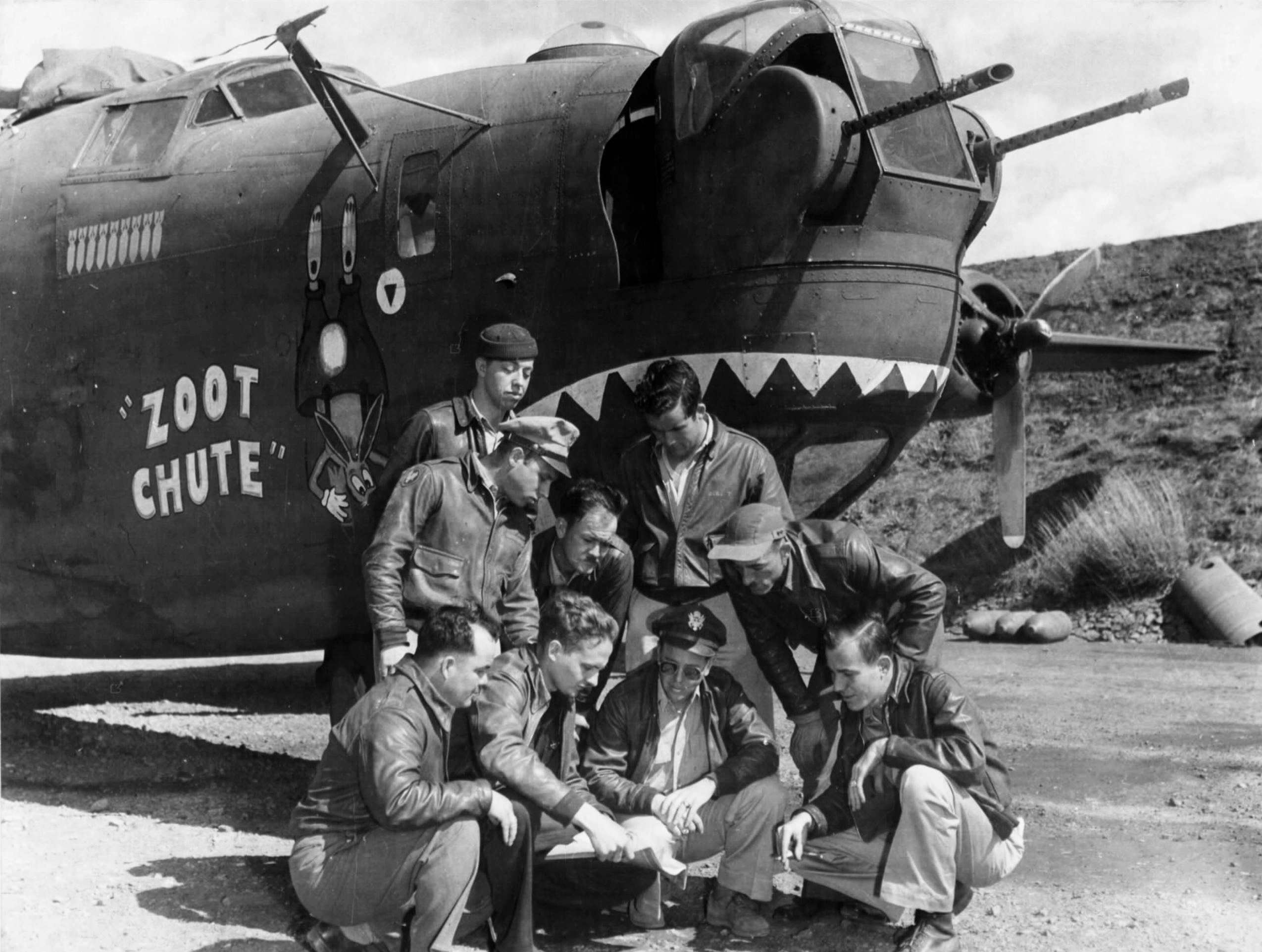 42-73320 B-24J Liberator 14AF 308BG373BS Zoot Chute later crashed near Luliang China 29th Oct 1944 01