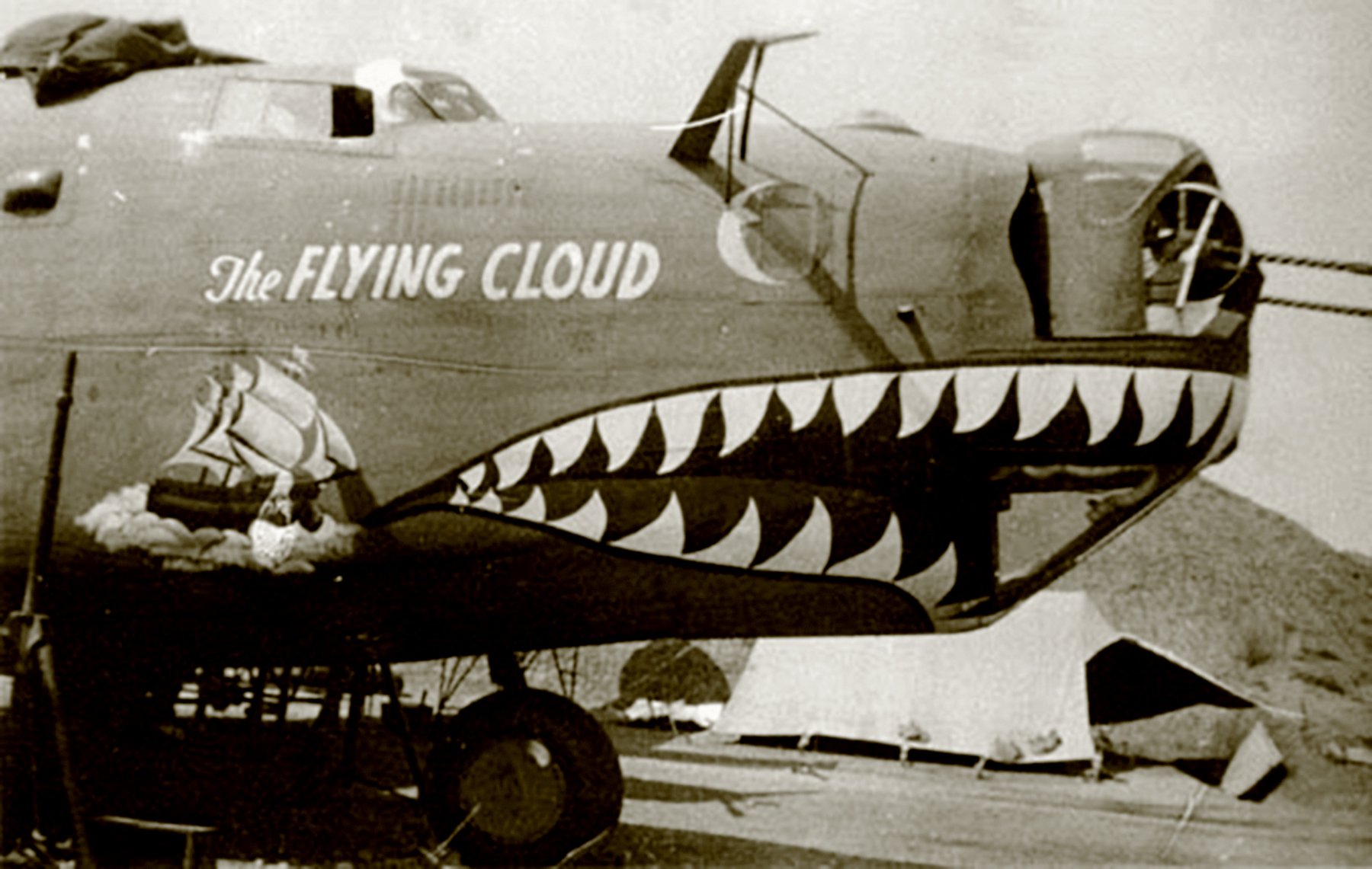 42-73324 B-24J Liberator 14AF 308BG374BS The Flying Cloud nose art right side CBI 01