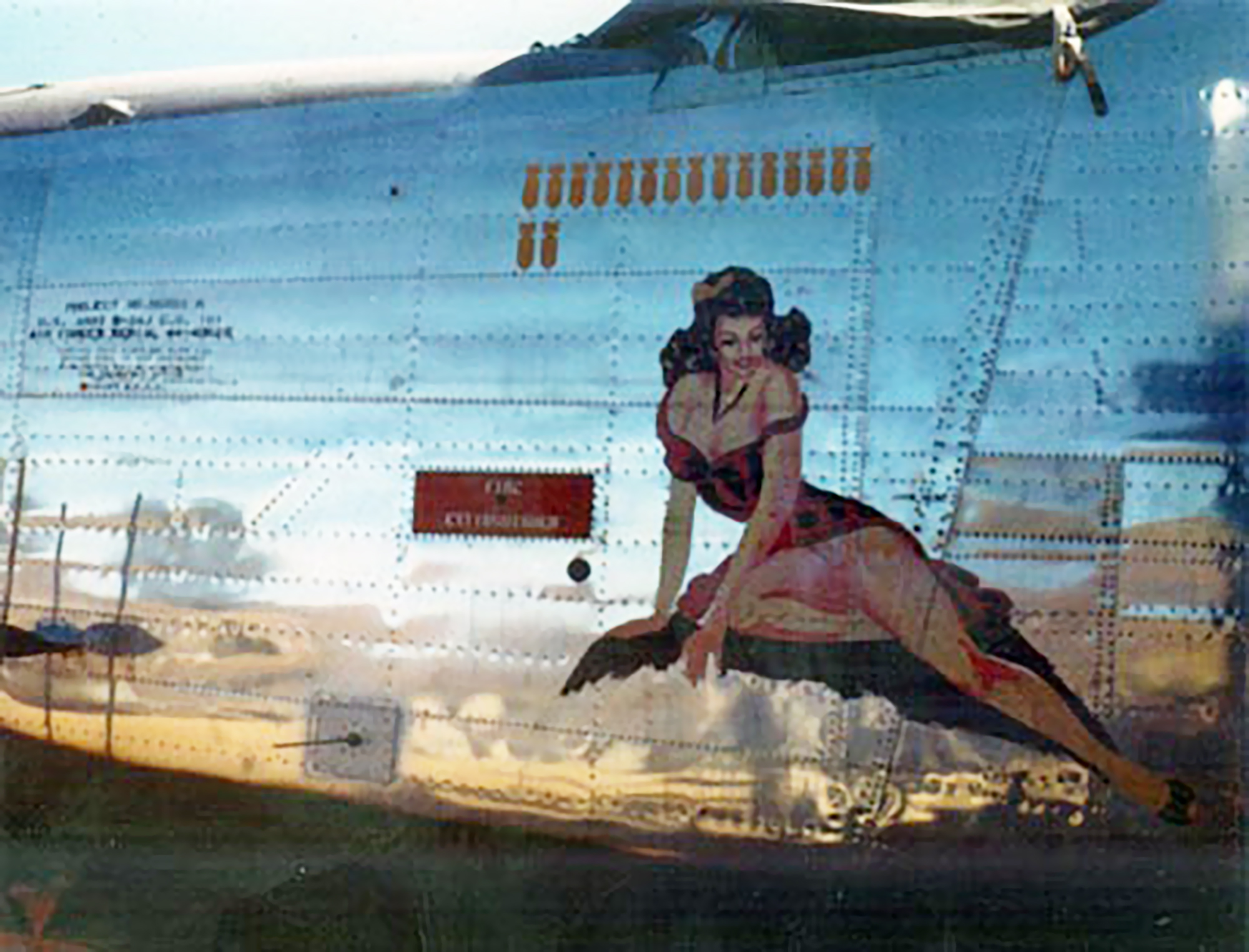 44-40826 B-24J Liberator 14AF 308BG375BS Old Acquaintance nose art left side CBI 1944 01