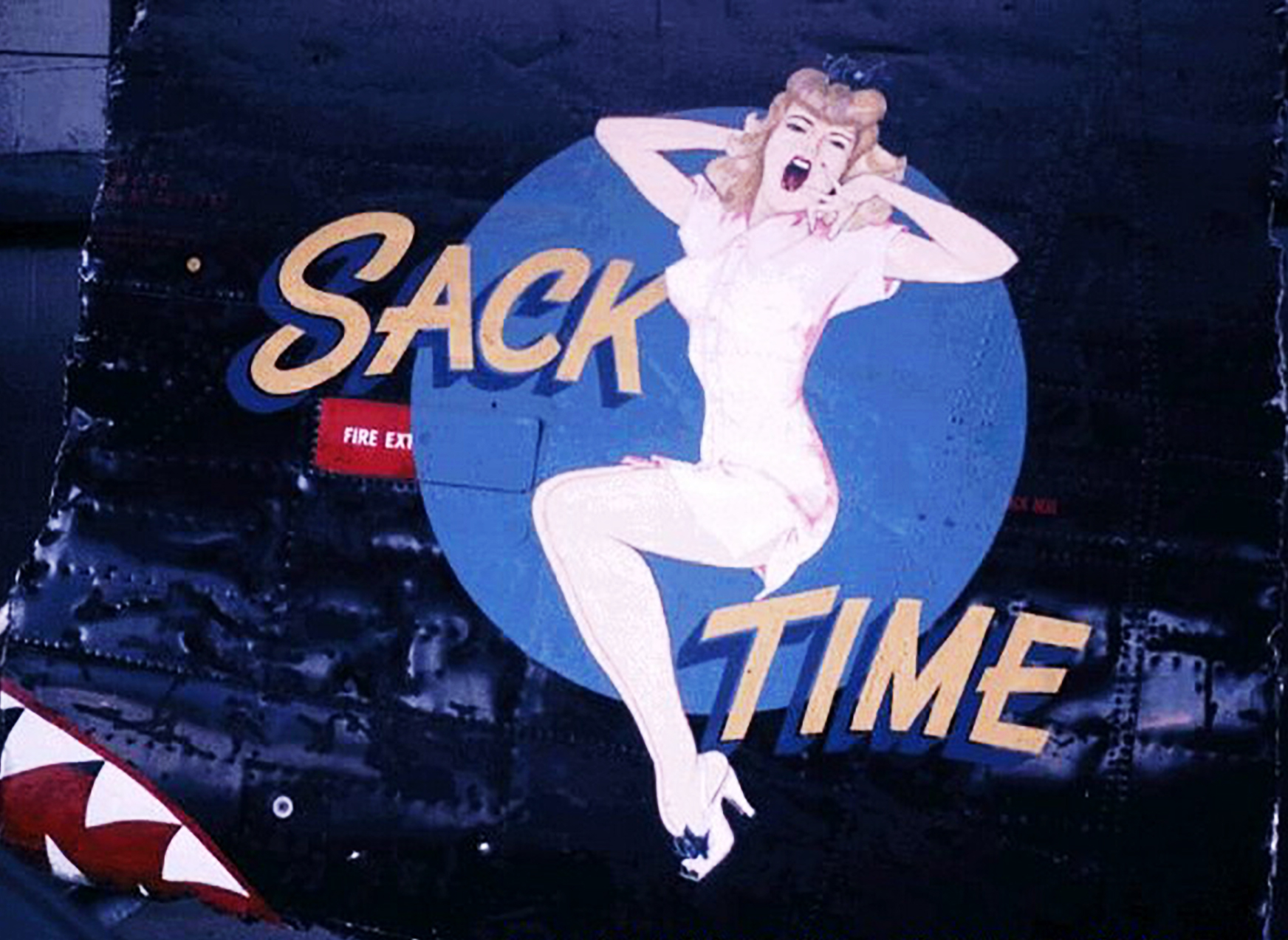 44-50797 B-24M Liberator 14AF 308BG374BS Sack Time nose art left side 02