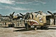 Asisbiz 42-73445 B-24J Liberator 14AF 308BG375BS Georgia Peach nose art left side Nanning China 16th Nov 1944 01