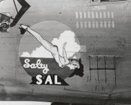 Asisbiz 42-100219 B-24J Liberator 7AF 30BG392BS Salty Sal nose art left side at Kwajalein Marshall Islands July 1944 01