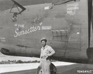 Asisbiz 42-100223 B-24J Liberator 7AF 30BG819BS The Sunsetter Capt Royce CO Guam nose art right side 01