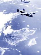Asisbiz 42-109951 B-24J Liberator 7AF 30BG819BS Madame Pele bombs Moen Island strip Truk Sep 1944 NA075