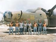 Asisbiz 42-72968 B-24J Liberator 7AF 30BG27BS Ginny Lynn crew at Nanumea Island Ellice Isls 11th Mar 1944 01