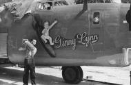 Asisbiz 42-72968 B-24J Liberator 7AF 30BG27BS Ginny Lynn nose art right side Nanumea Island Ellice Isls 11th Mar 1944 01
