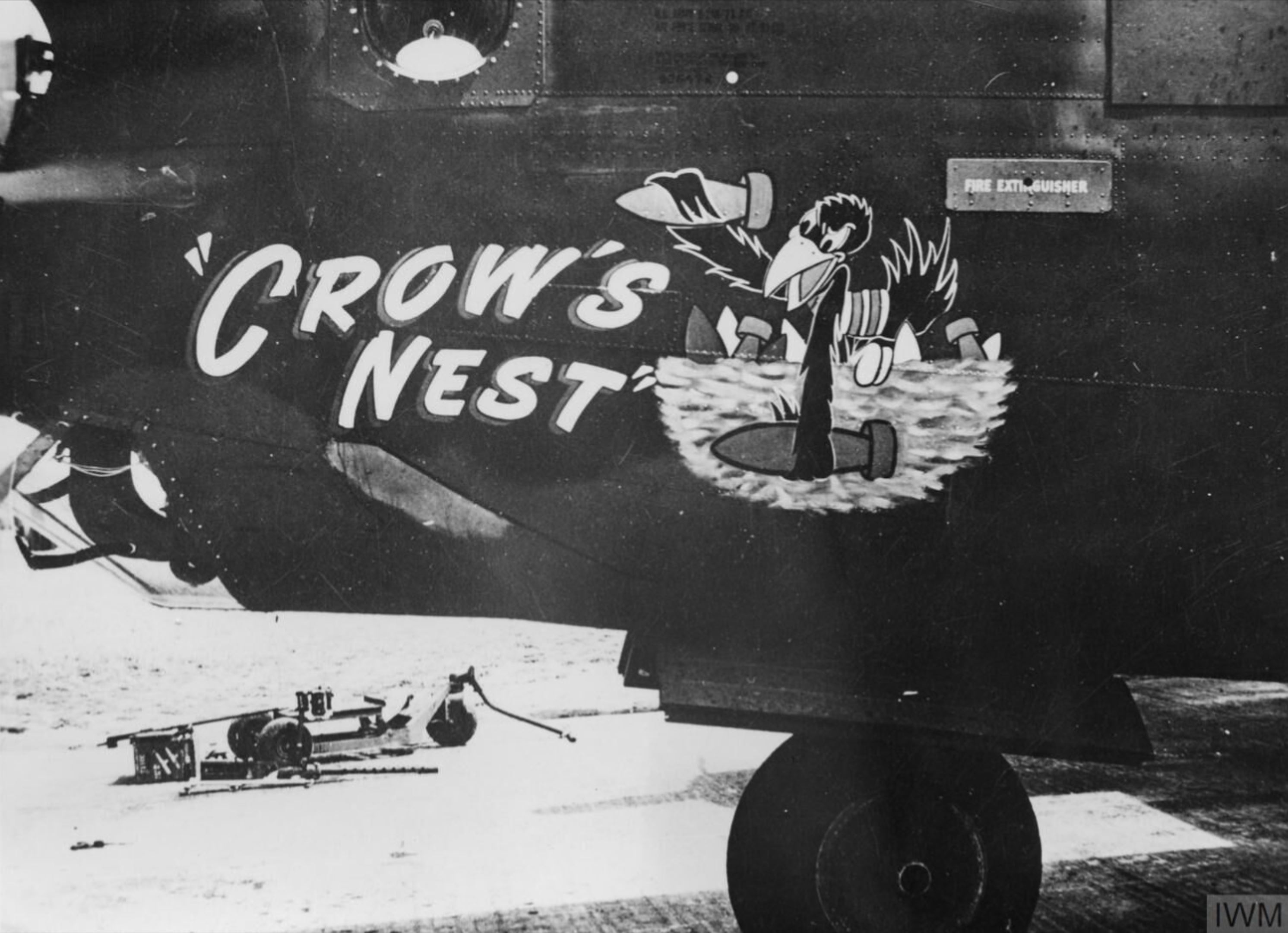42-94766 B-24H Liberator 8AF 34BG391BS Q6F Crow's Nest nose art left side FRE3422