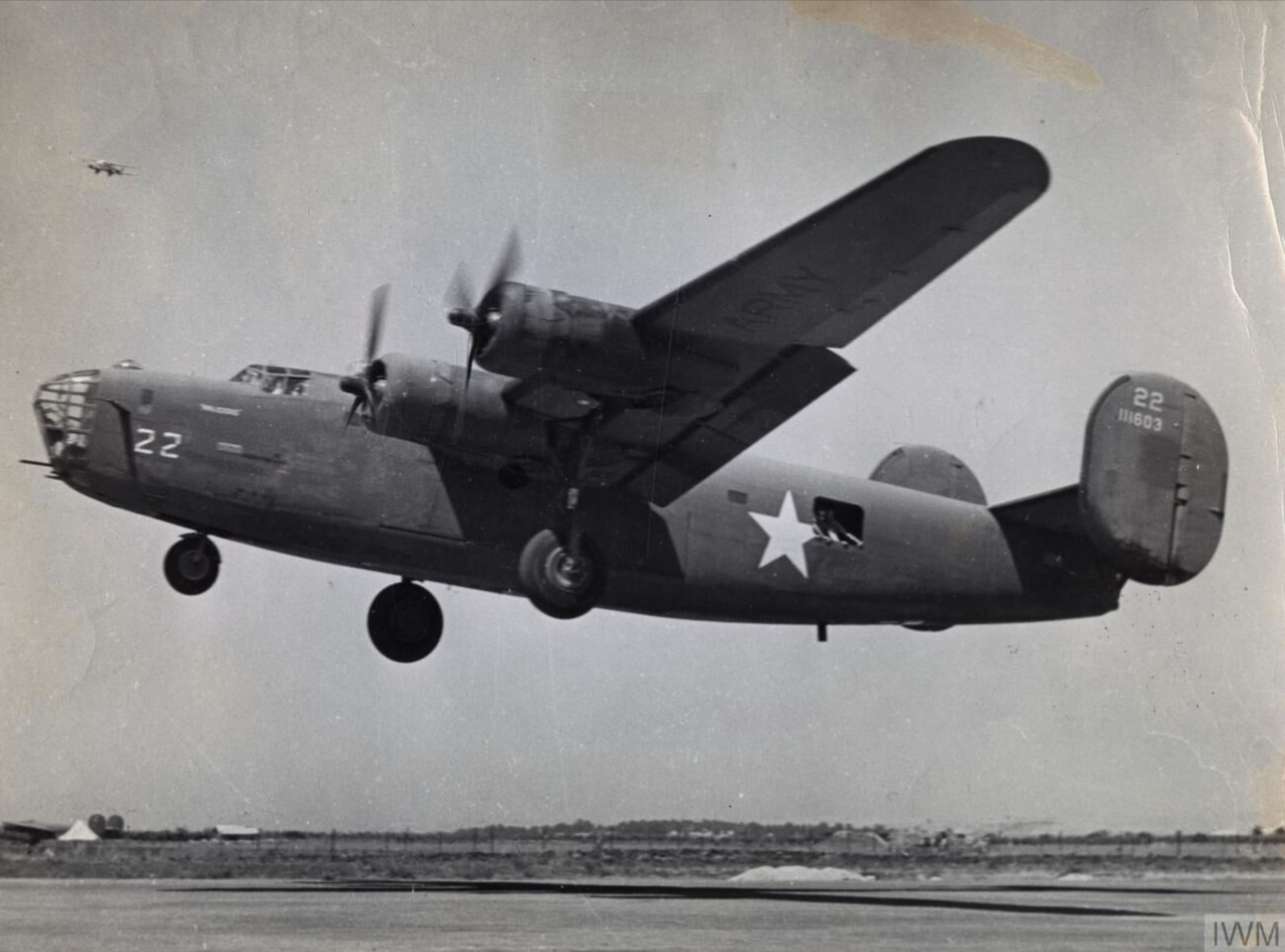 41-11603 B-24D Liberator HALPRO 22 Malicious takes off in North Africa Trsfd to 376BG513BS 17th Oct 1942 FRE14504