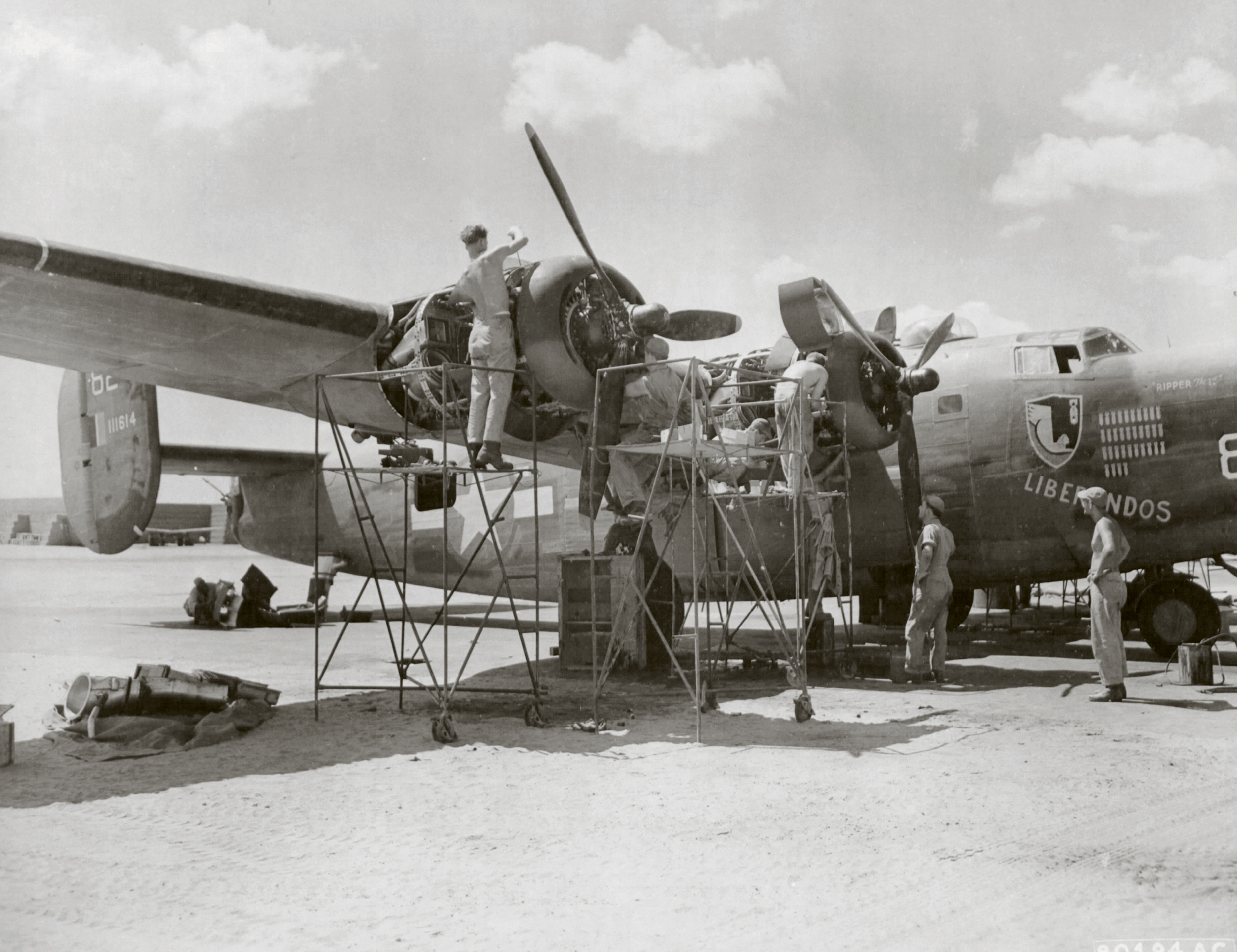 41-11614 B-24D Liberator 15AF 376BG515BS HALPRO 15 82 Liberandos Ripper the 1st Egypt 8th Mar 1944 01